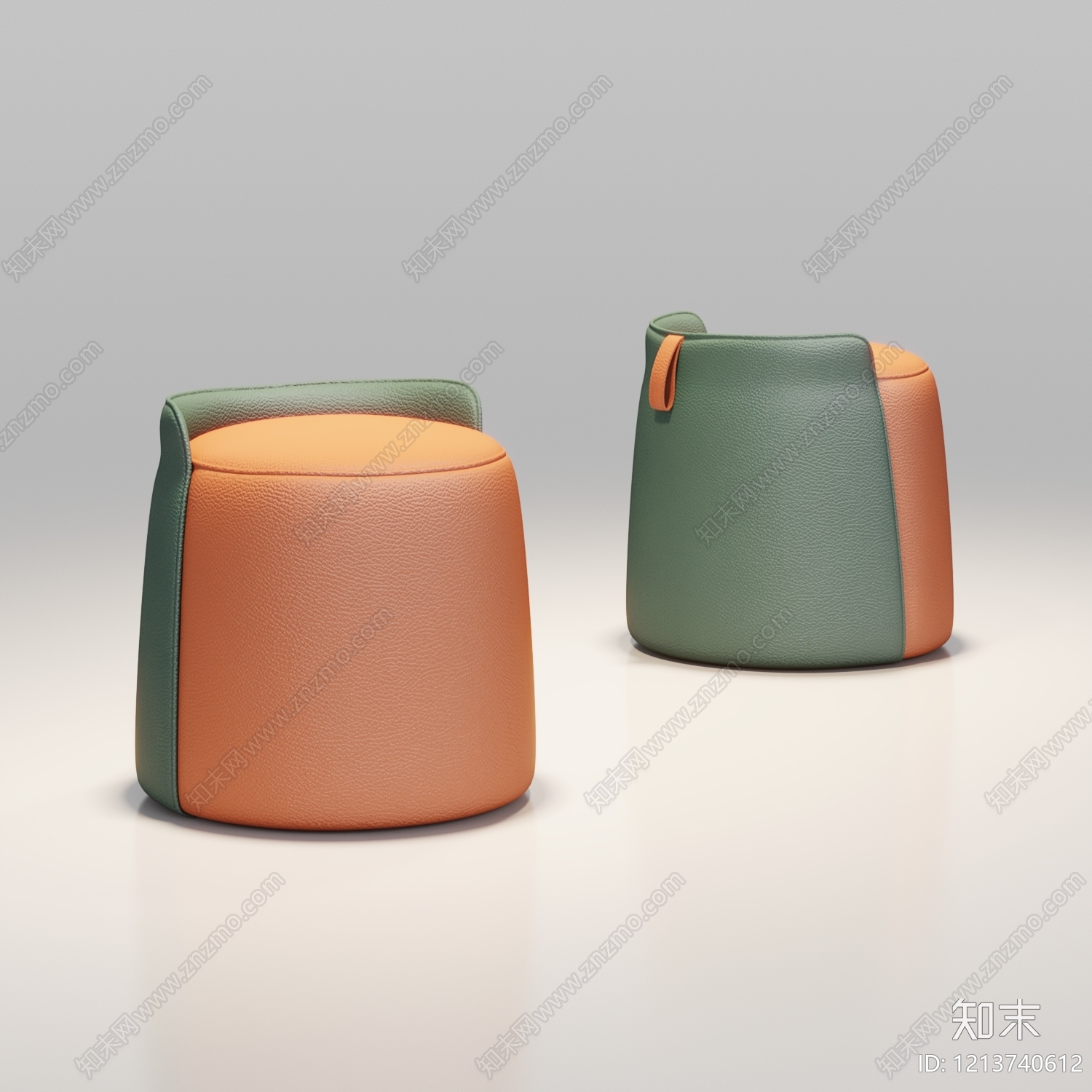 现代简约沙发凳3D模型下载【ID:1213740612】