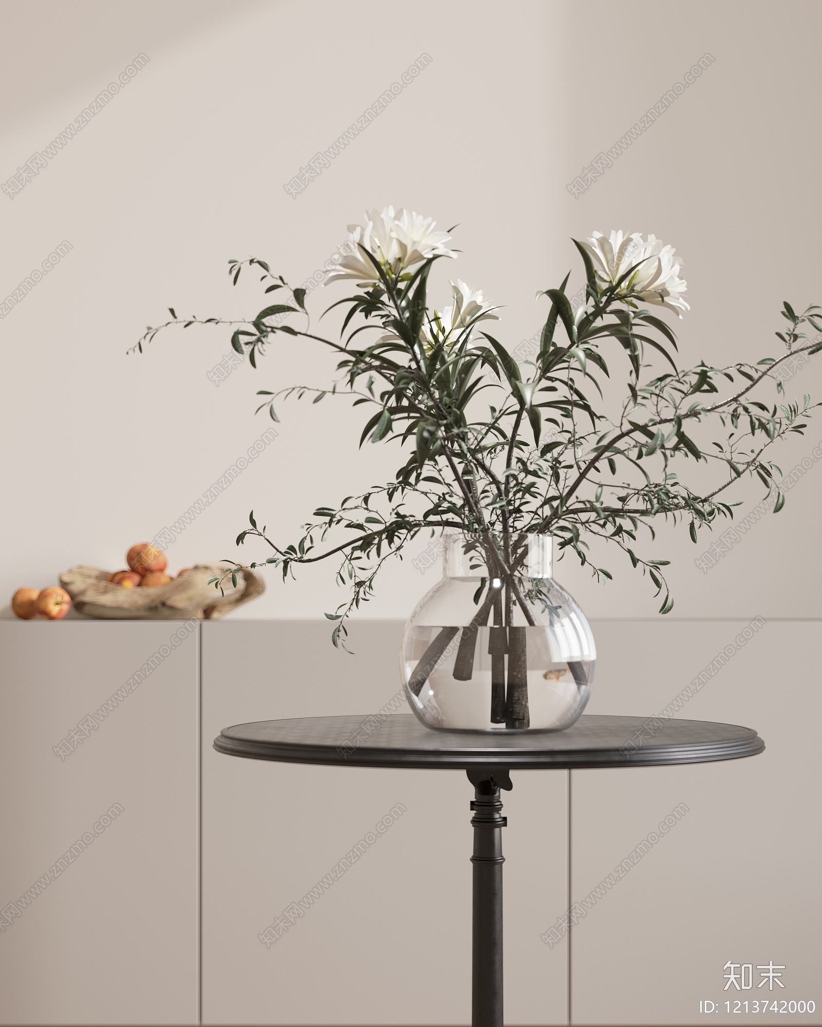 奶油风花艺3D模型下载【ID:1213742000】