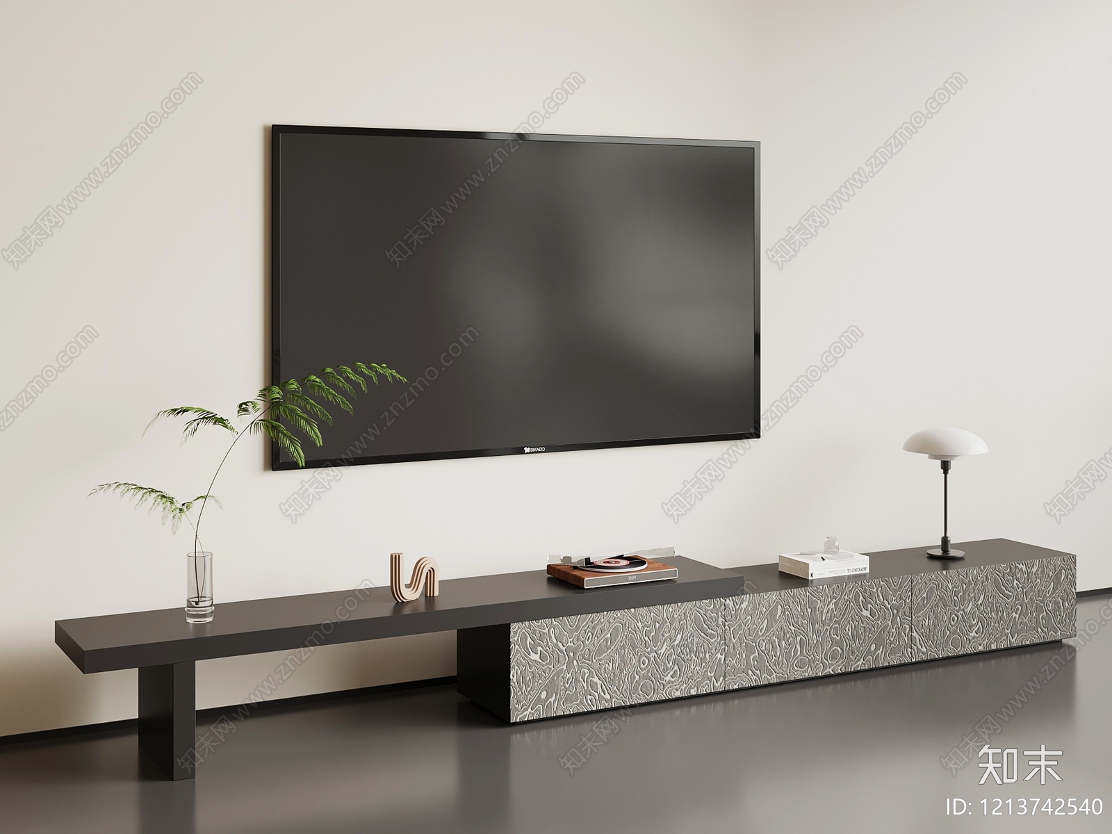 现代电视柜3D模型下载【ID:1213742540】