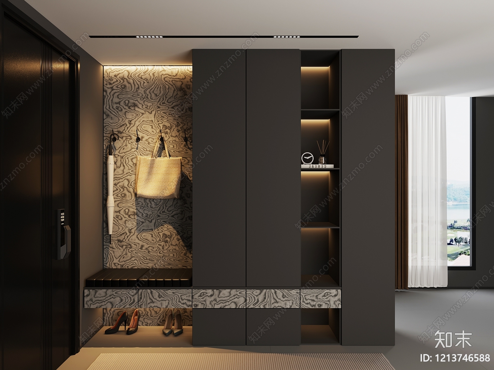 现代玄关3D模型下载【ID:1213746588】