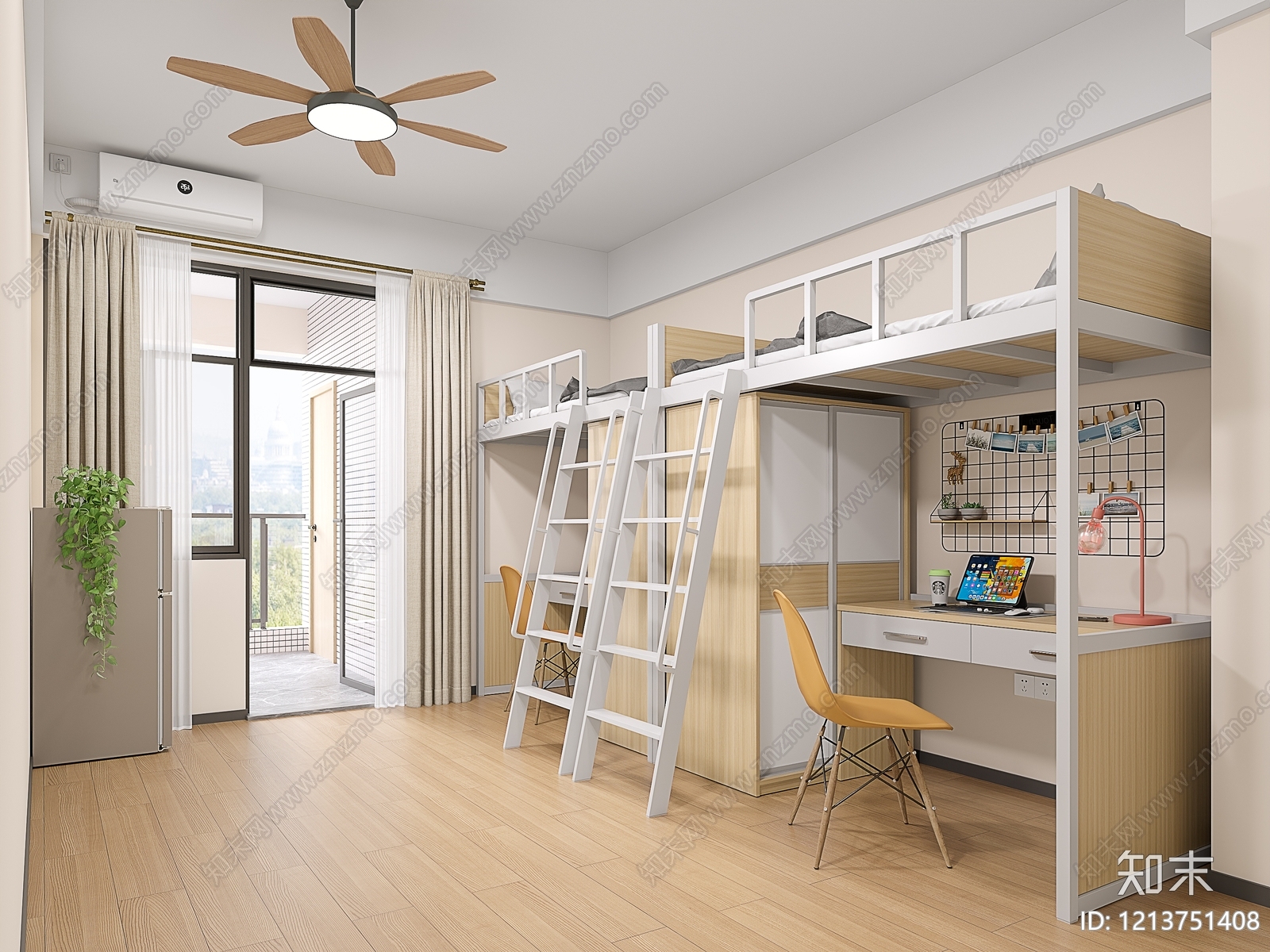 奶油风公寓3D模型下载【ID:1213751408】