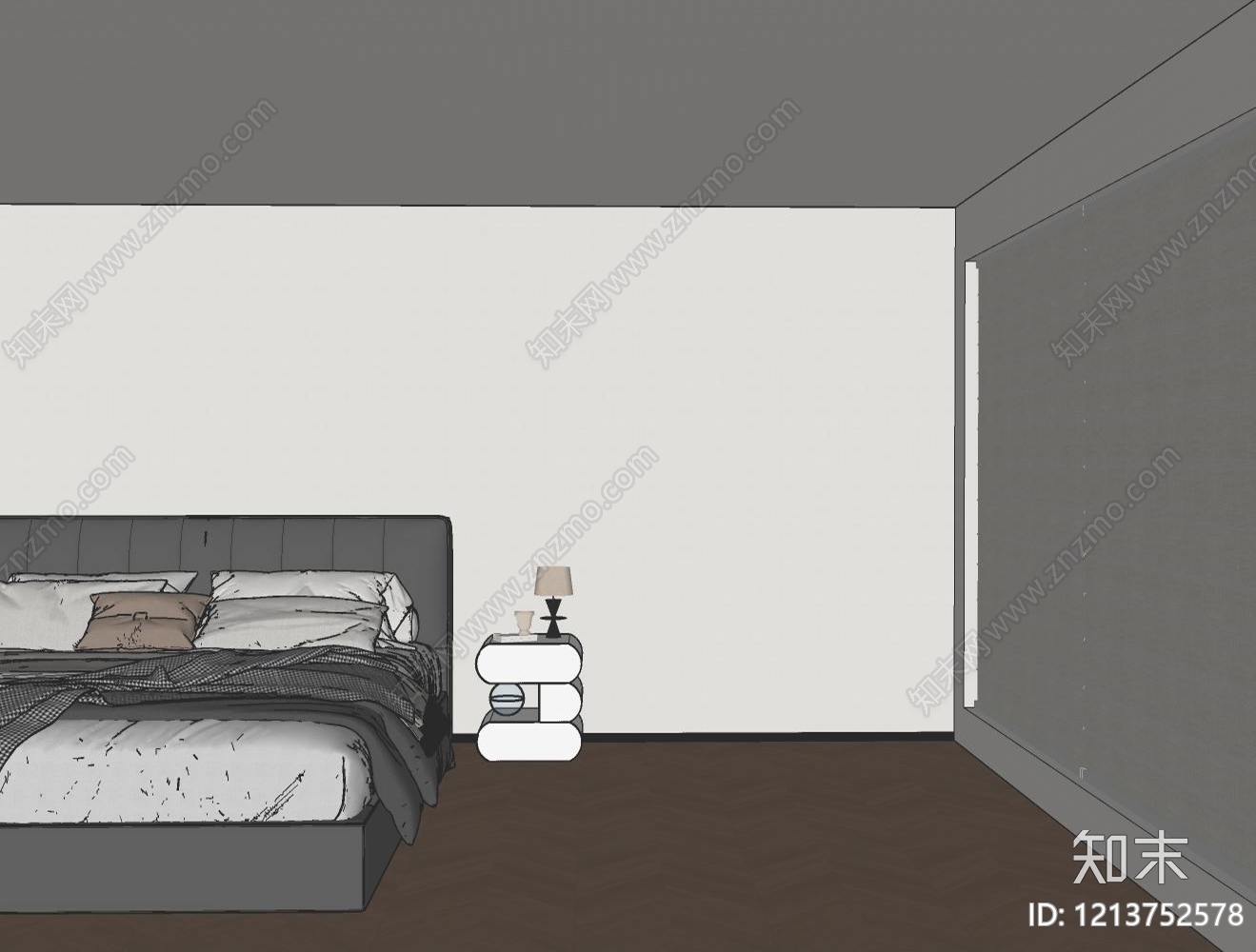 现代简约床头柜3D模型下载【ID:1213752578】