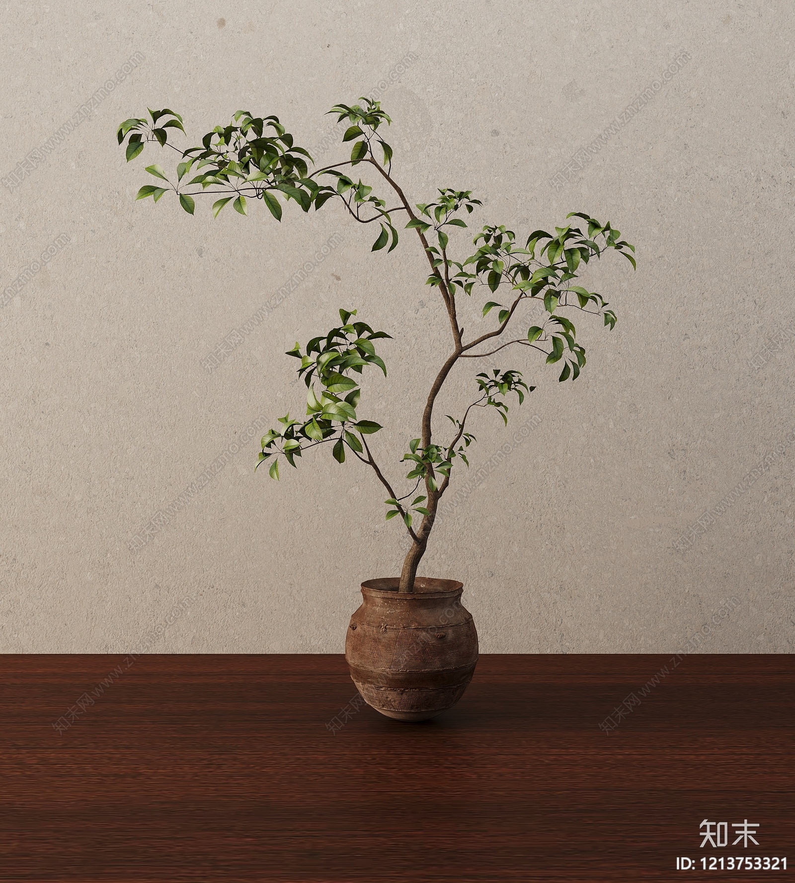 新中式盆景3D模型下载【ID:1213753321】