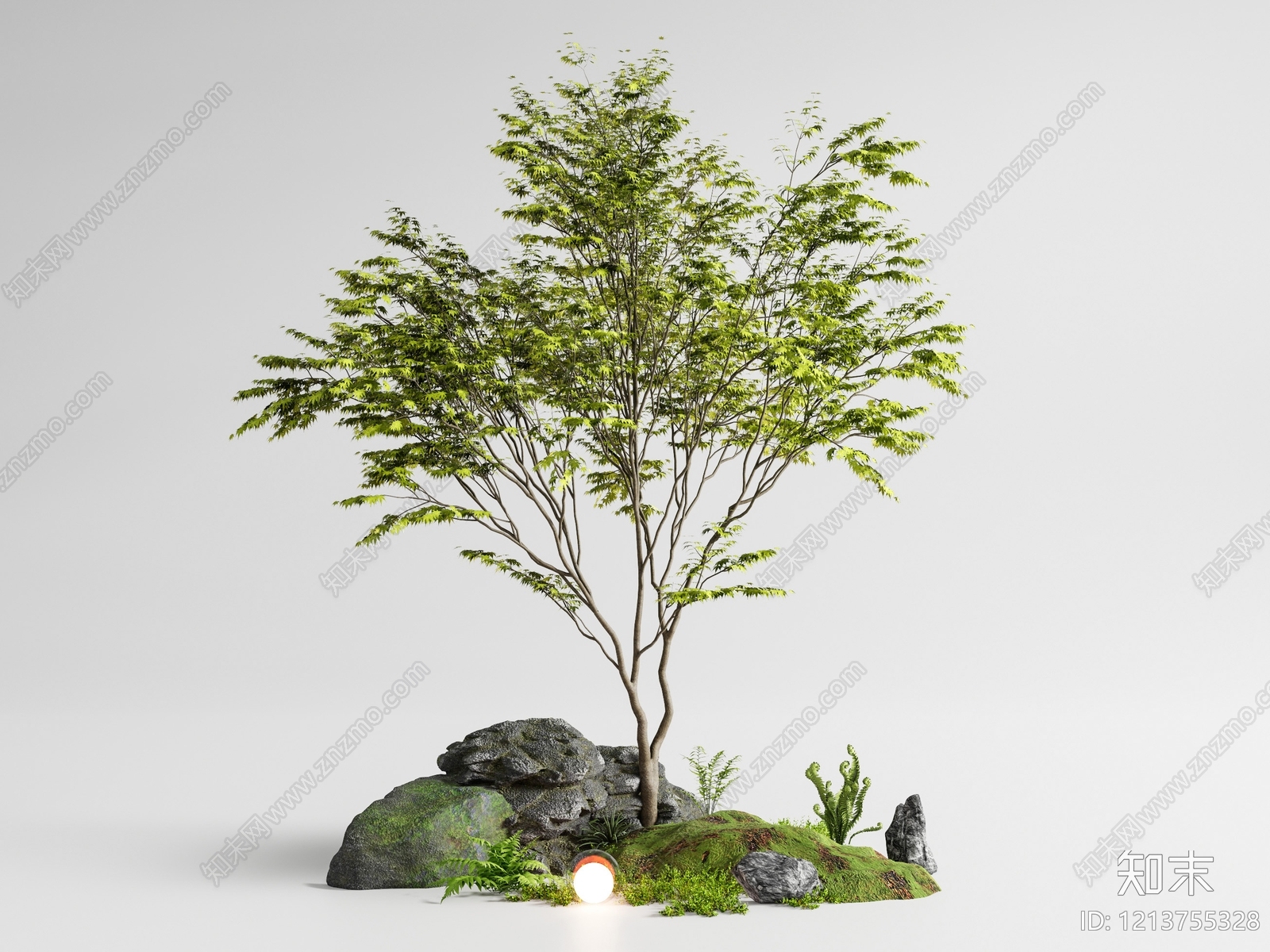 新中式景观庭院小品SU模型下载【ID:1213755328】