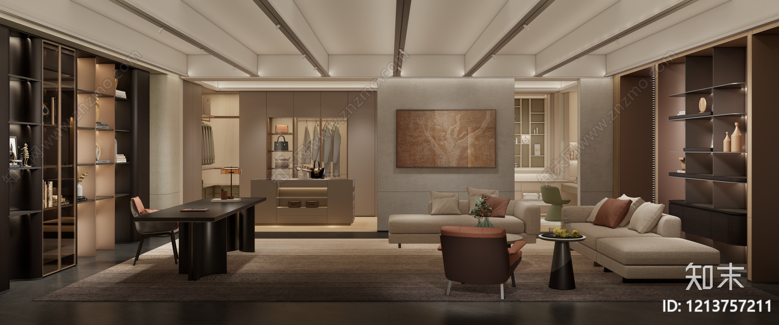 现代简约家具展厅SU模型下载【ID:1213757211】