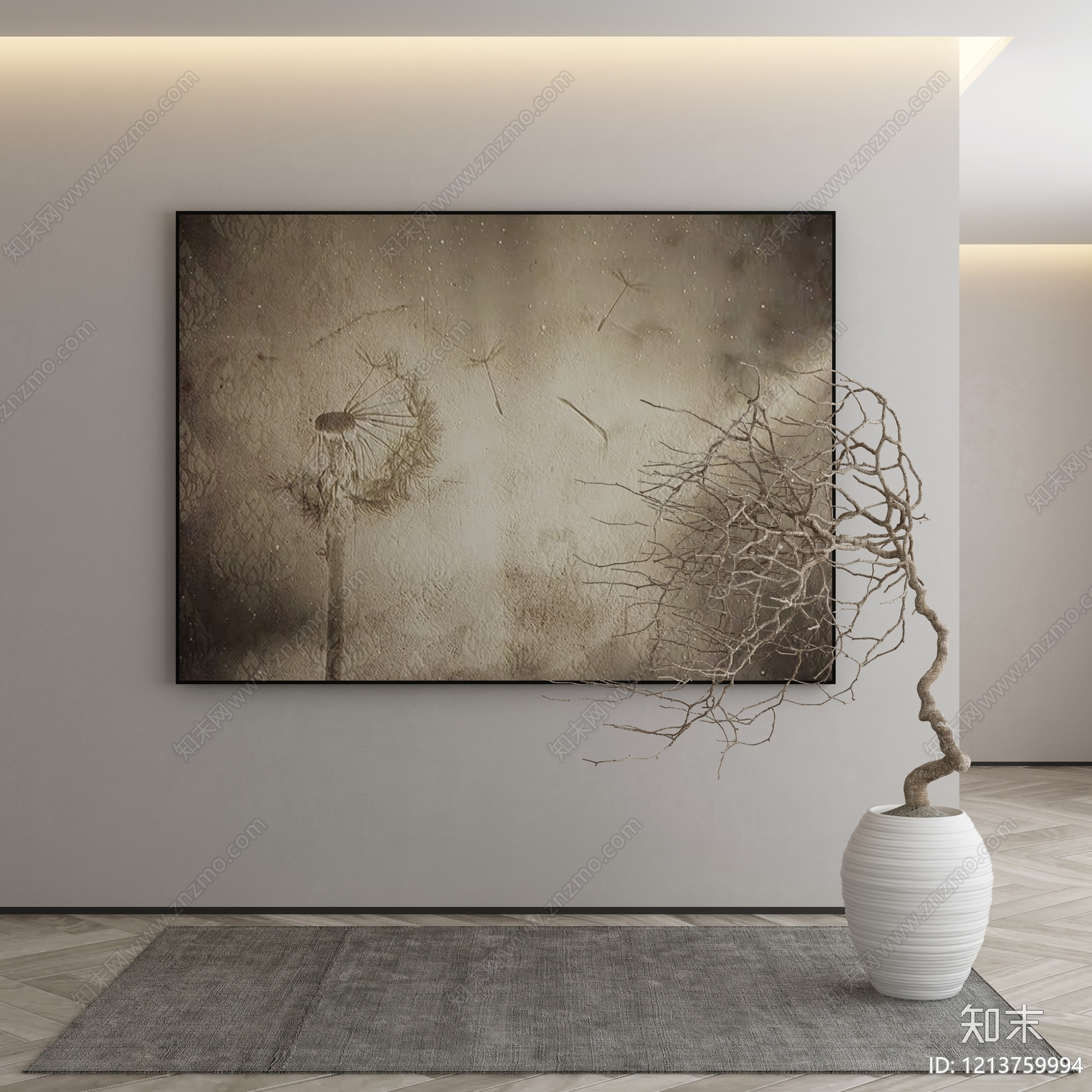 现代挂画3D模型下载【ID:1213759994】