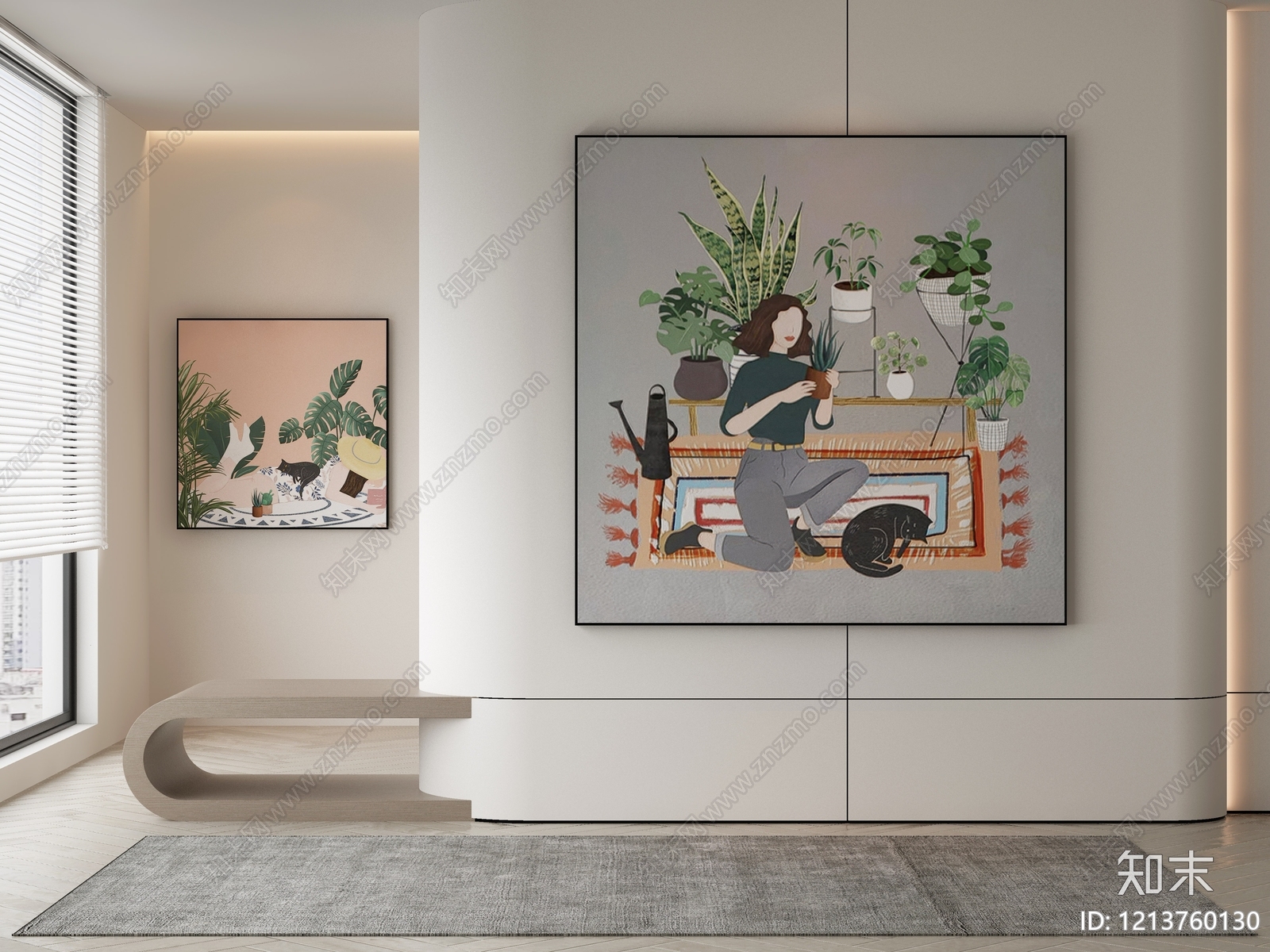 现代挂画3D模型下载【ID:1213760130】