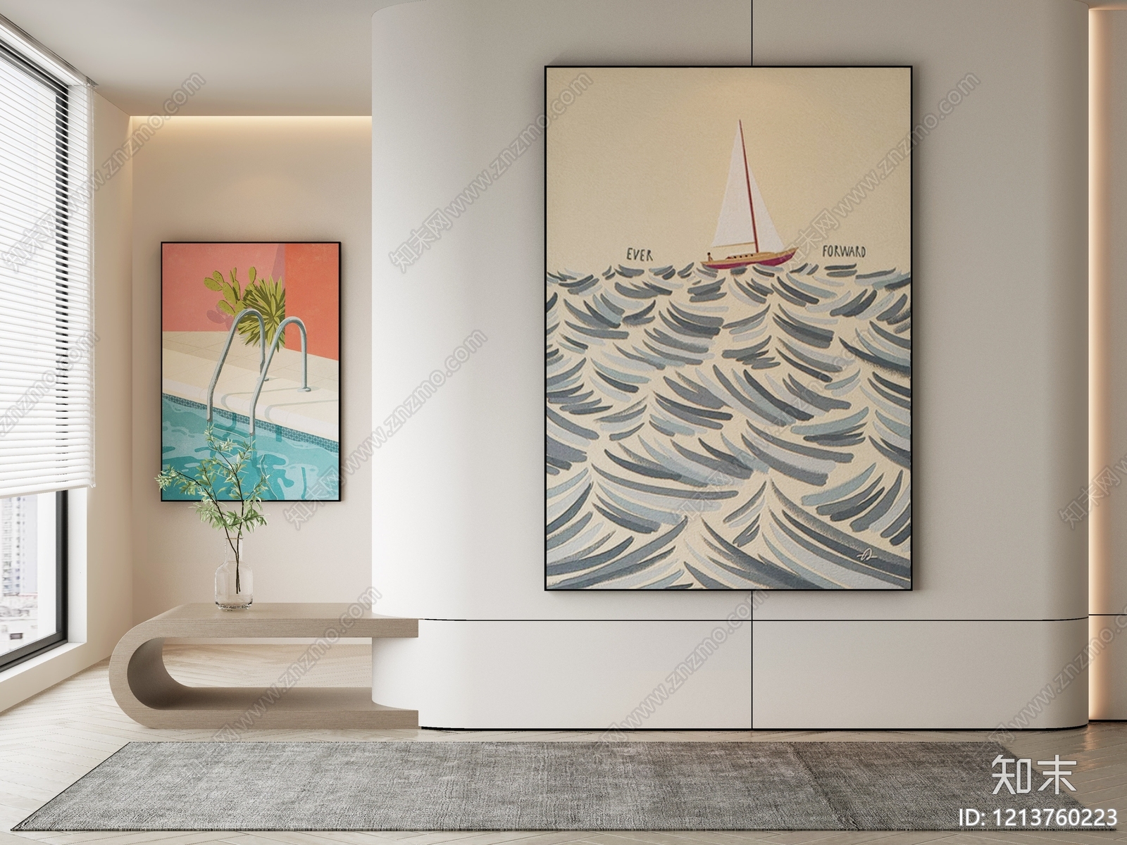 现代挂画3D模型下载【ID:1213760223】