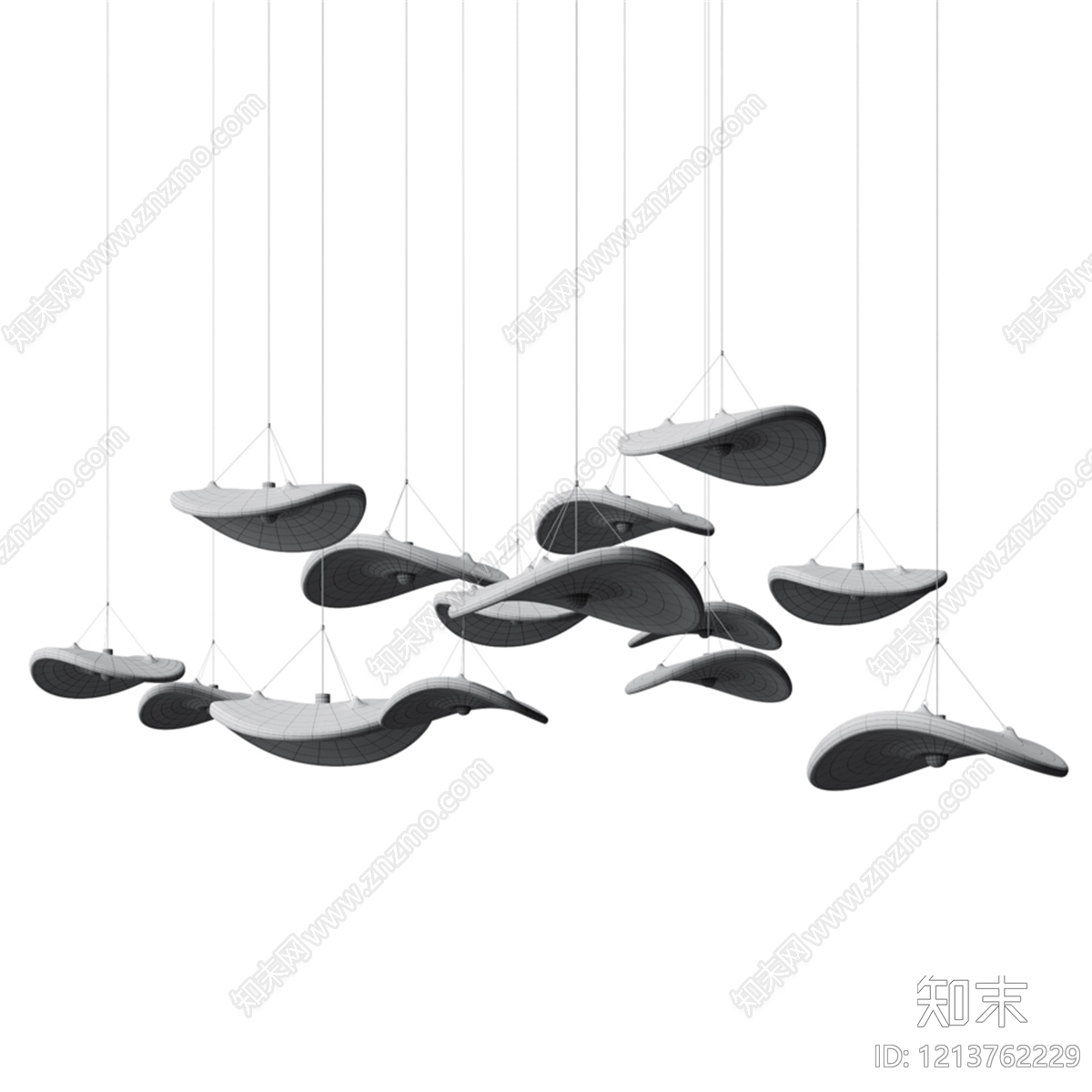 现代简约灯具组合3D模型下载【ID:1213762229】