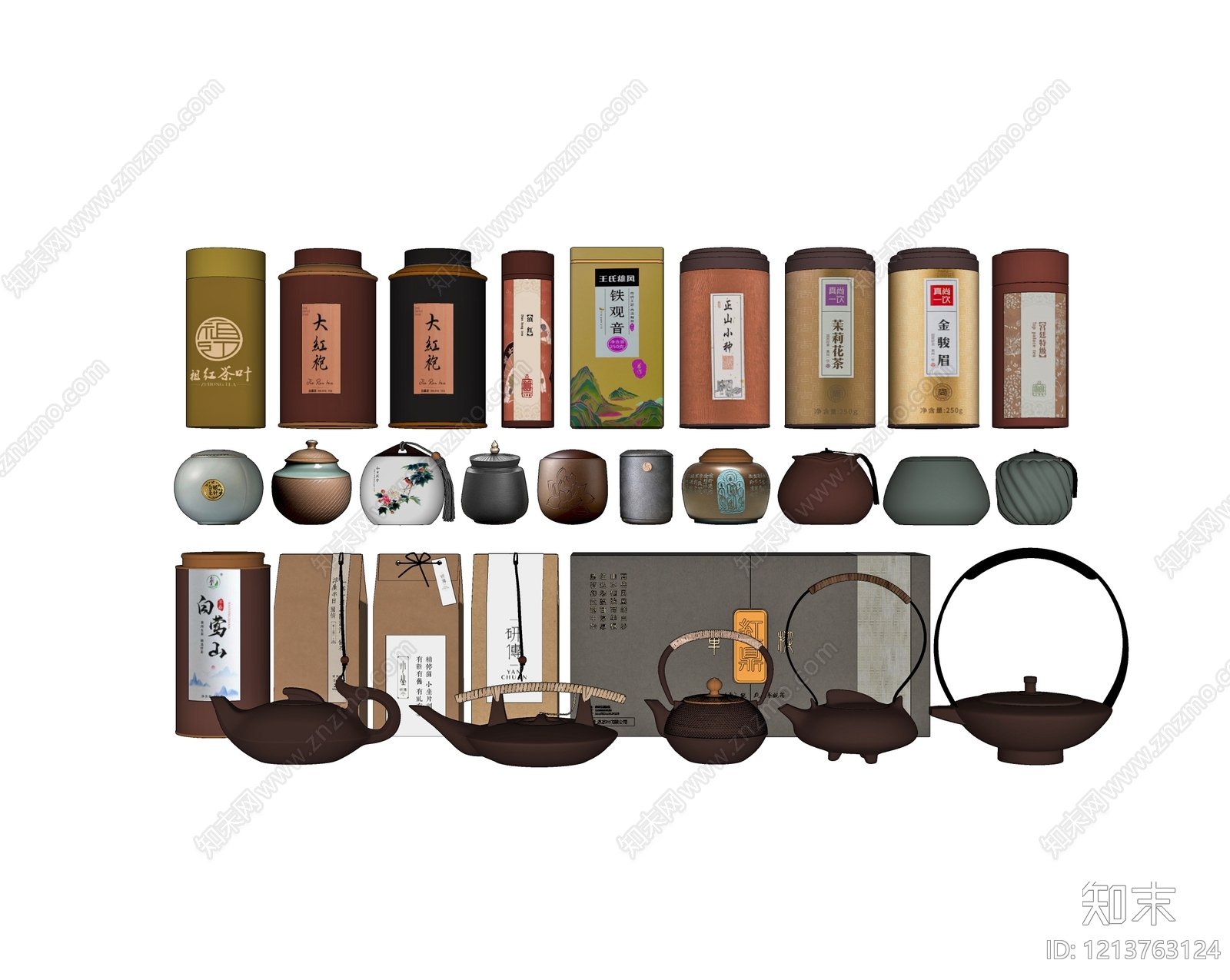新中式茶具SU模型下载【ID:1213763124】