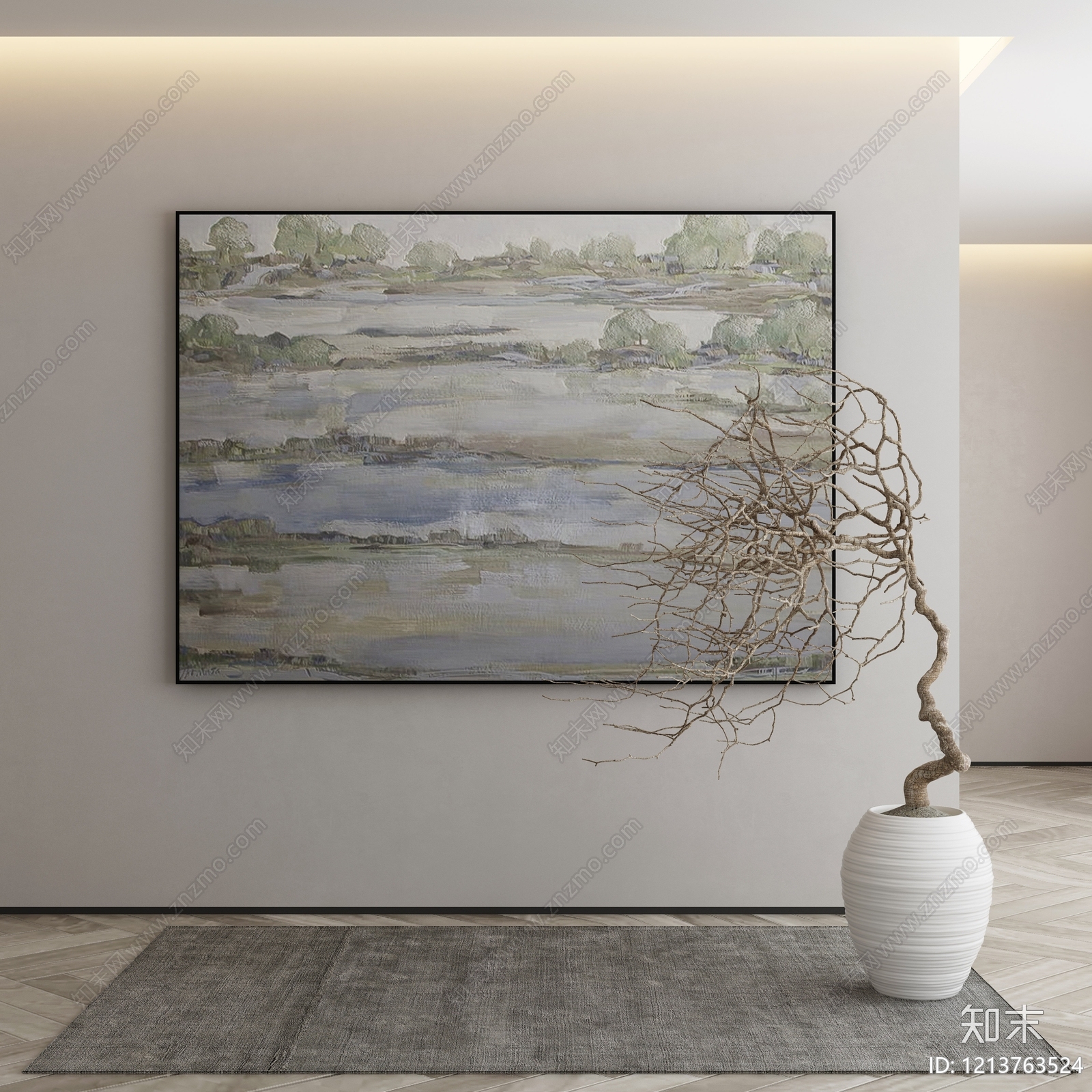 现代简约挂画3D模型下载【ID:1213763524】
