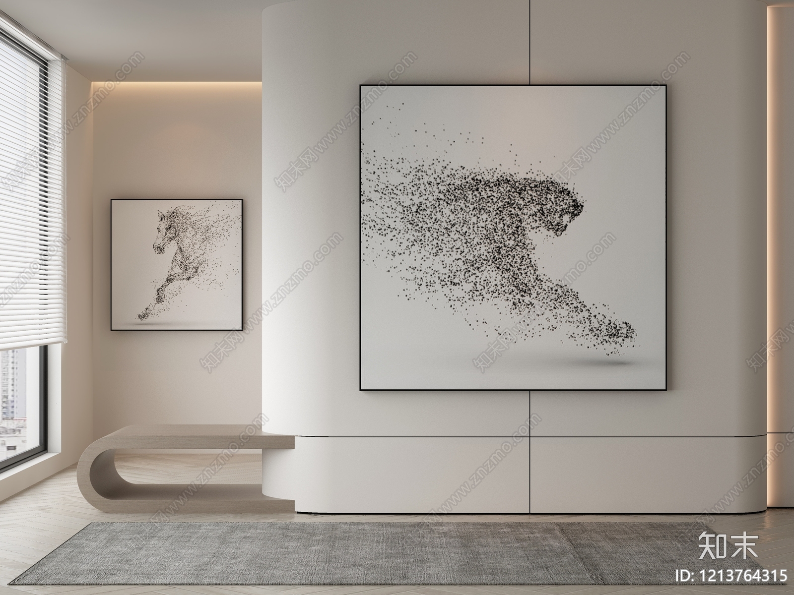 现代挂画3D模型下载【ID:1213764315】