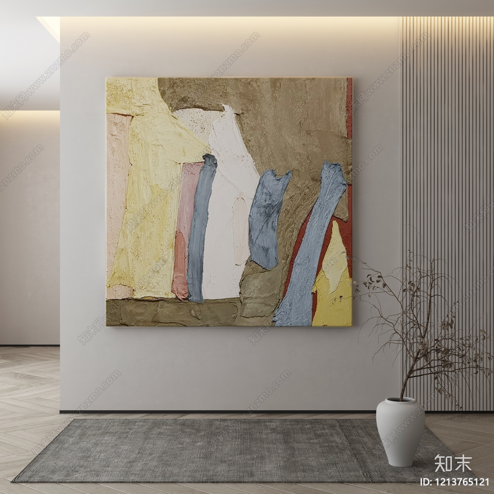现代简约挂画3D模型下载【ID:1213765121】