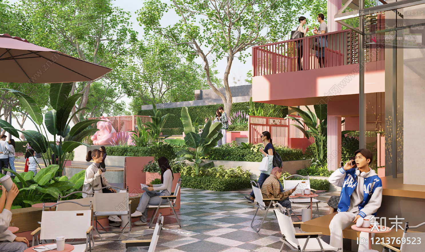 简约现代商业街景观下载【ID:1213769523】