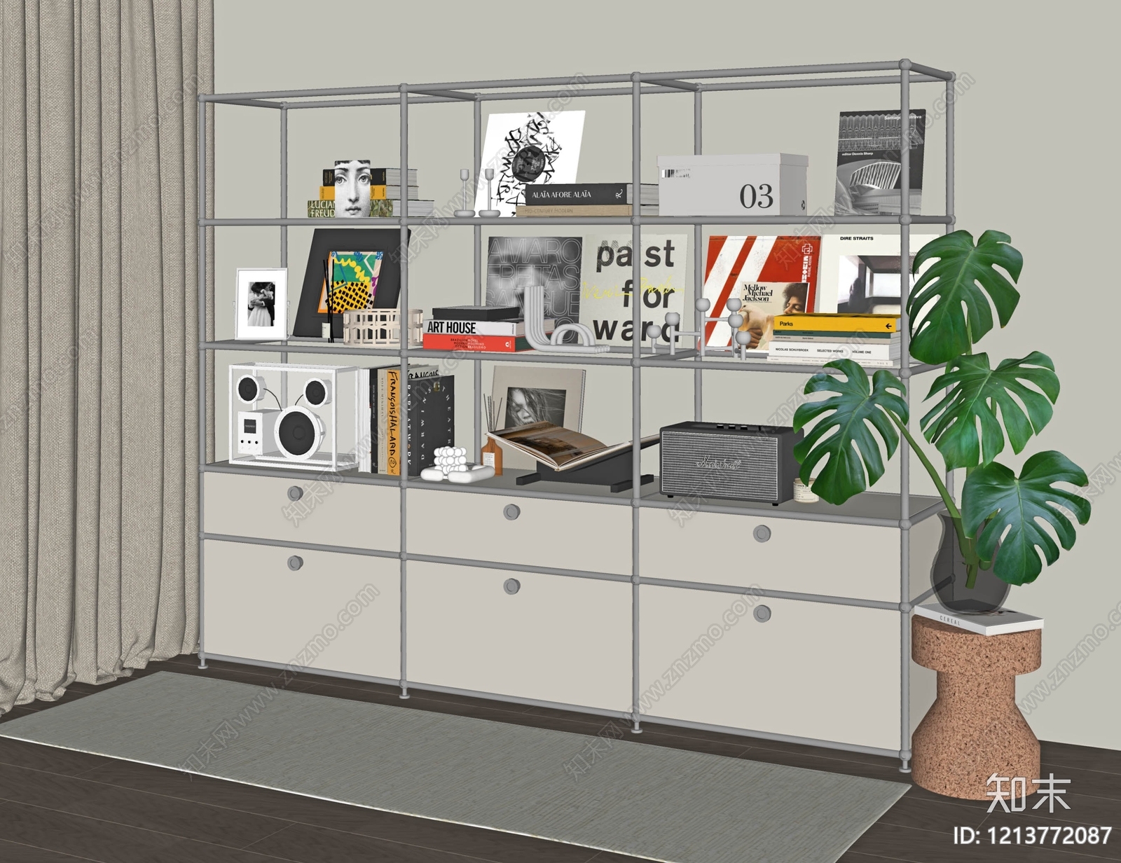 现代简约置物架SU模型下载【ID:1213772087】