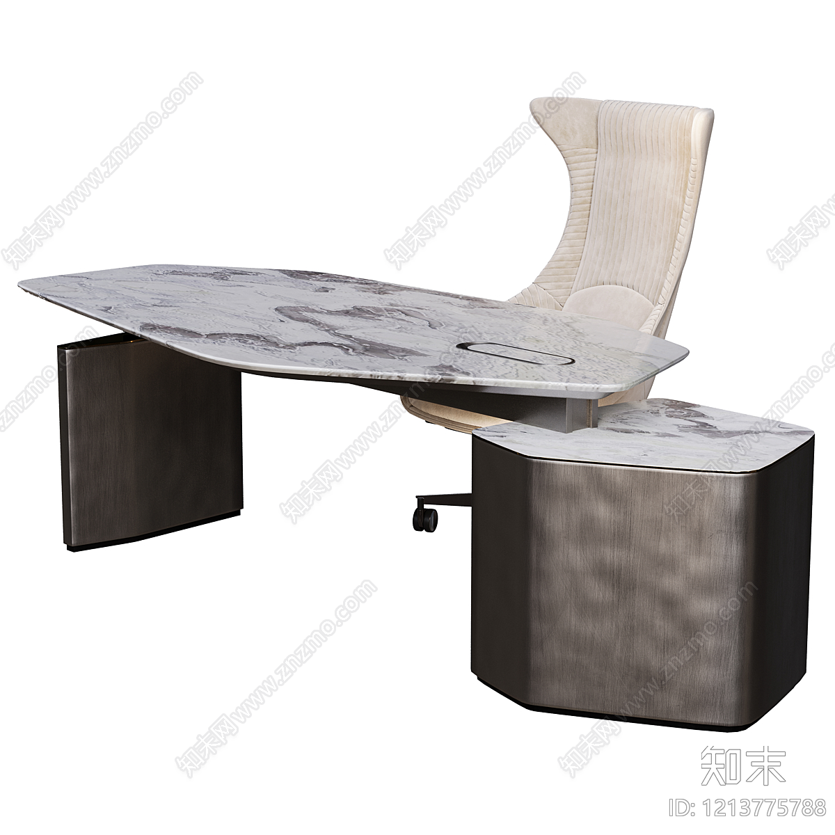 意式极简办公桌3D模型下载【ID:1213775788】