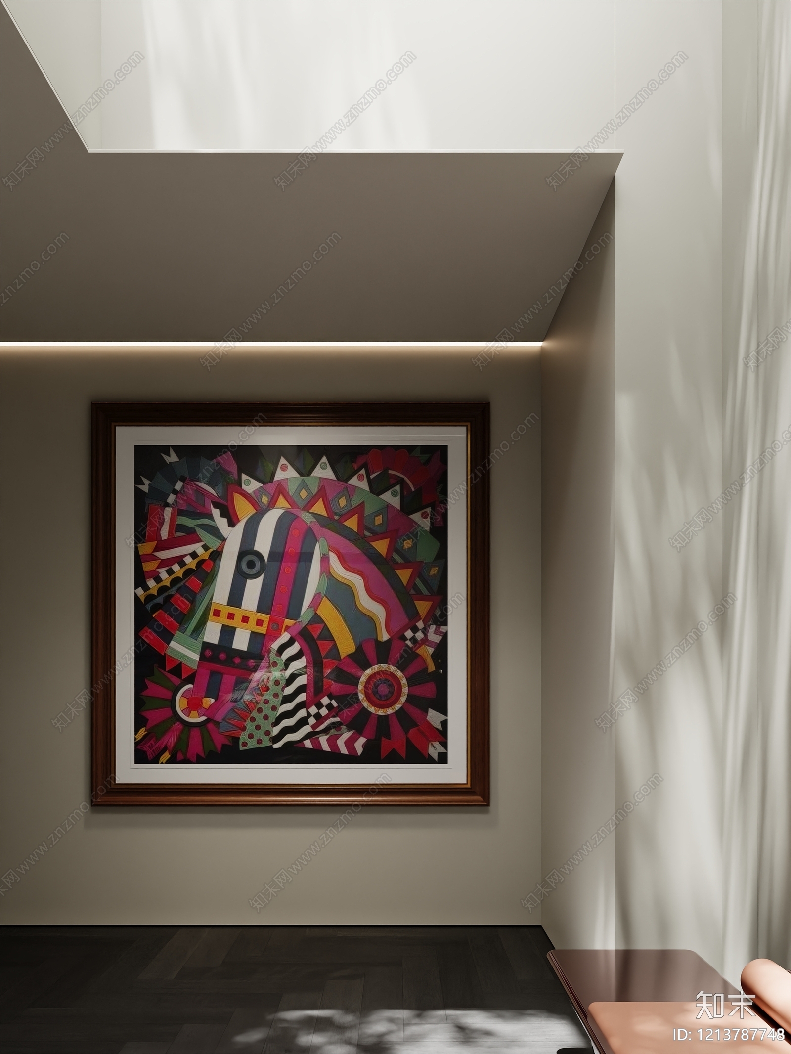 现代简约挂画3D模型下载【ID:1213787748】