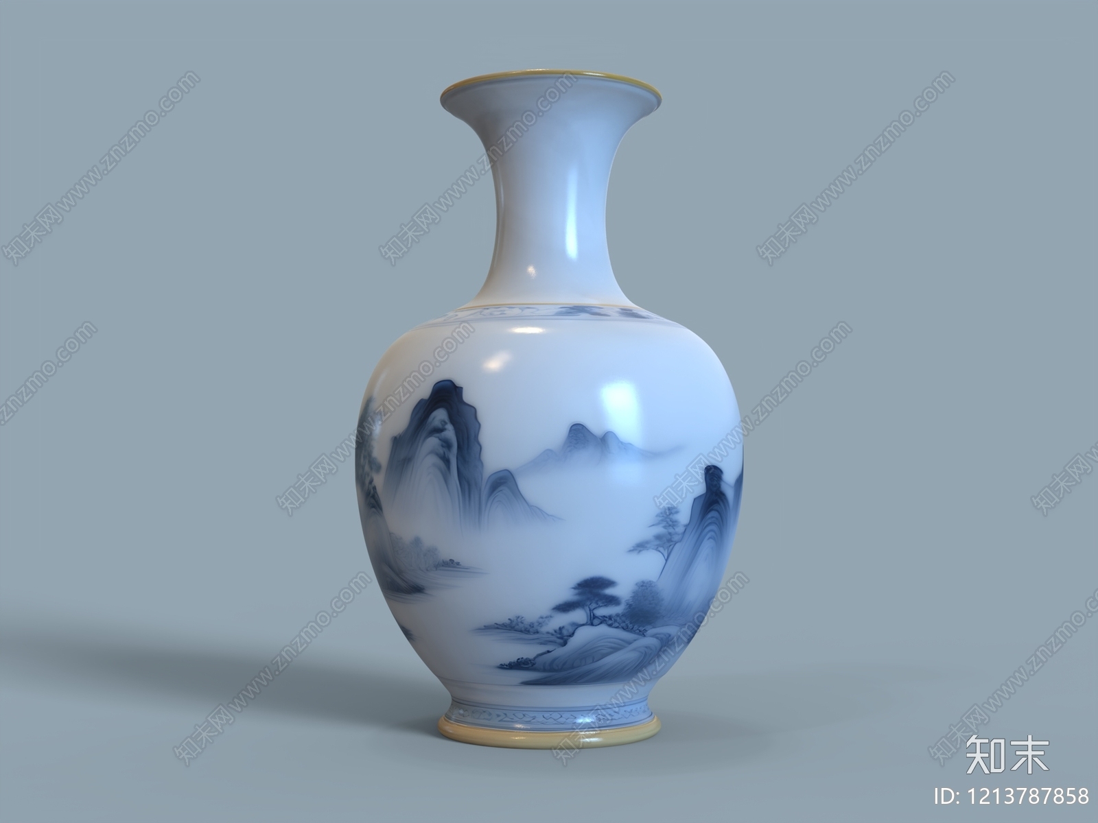 新中式花瓶SU模型下载【ID:1213787858】