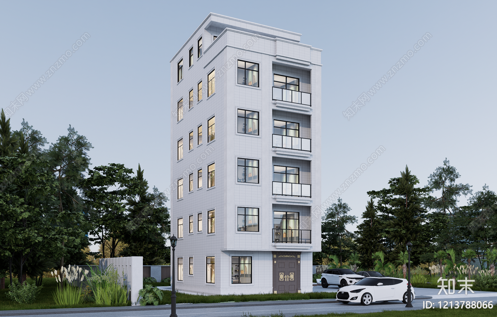 现代别墅建筑施工图下载【ID:1213788066】