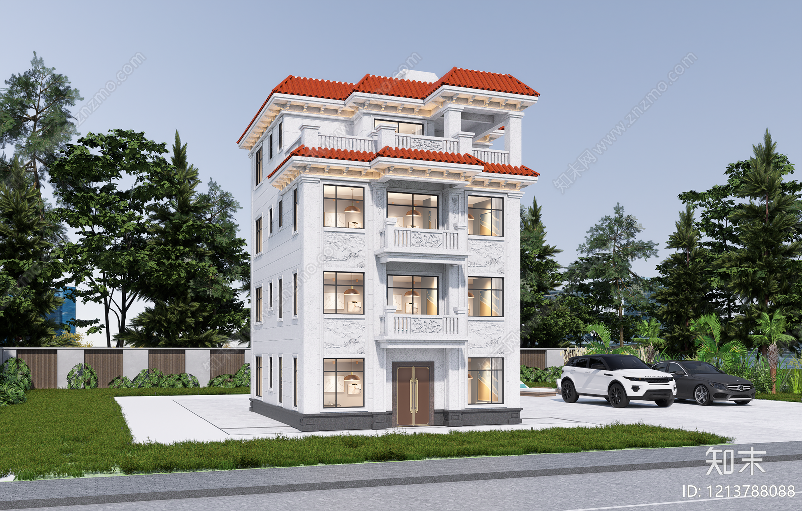 欧式别墅建筑施工图下载【ID:1213788088】