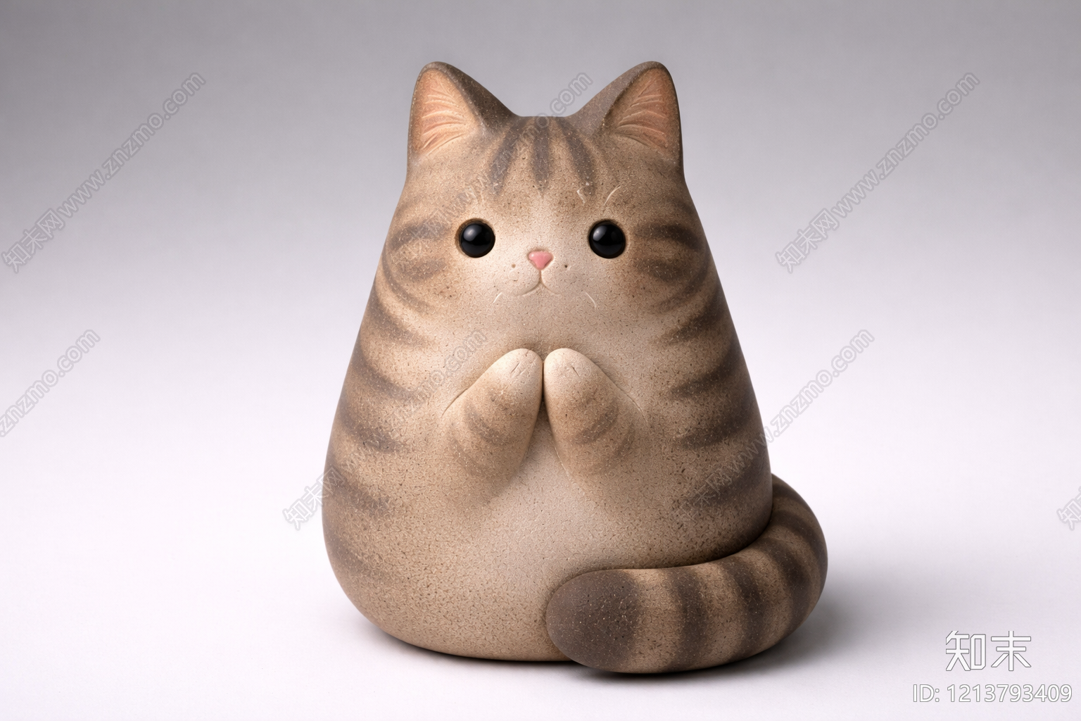 日式侘寂雕塑摆件SU模型下载【ID:1213793409】