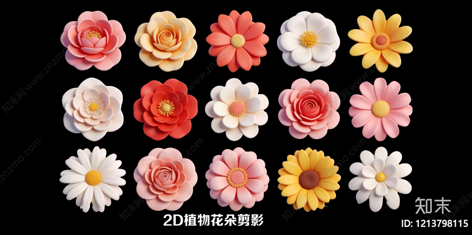 奶油风花艺SU模型下载【ID:1213798115】