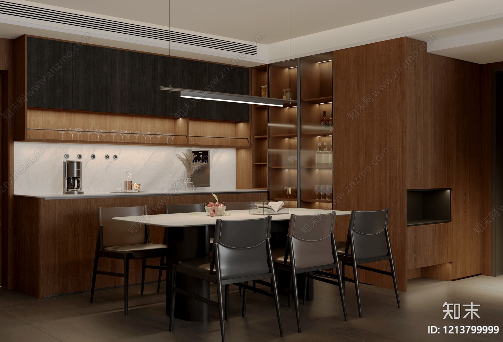 现代简约客餐厅3D模型下载【ID:1213799999】