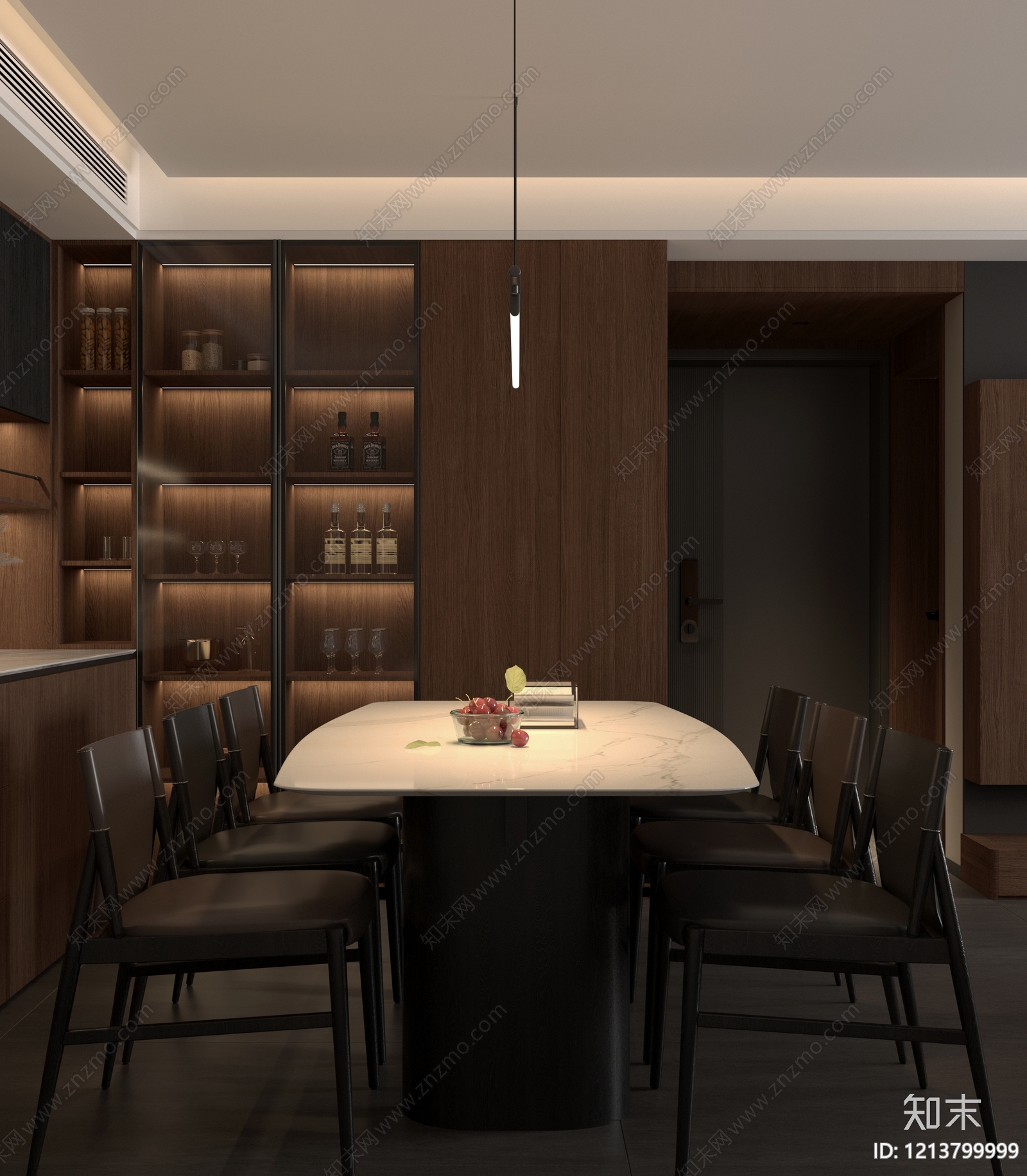 现代简约客餐厅3D模型下载【ID:1213799999】