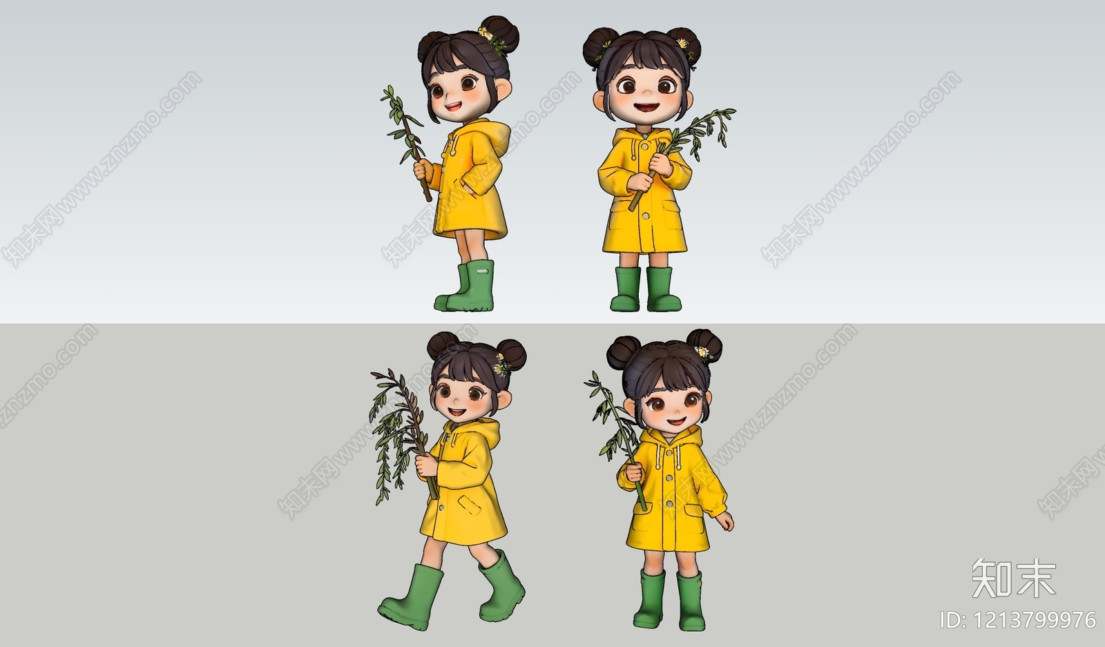 卡通3D渲染风格儿童SU模型下载【ID:1213799976】