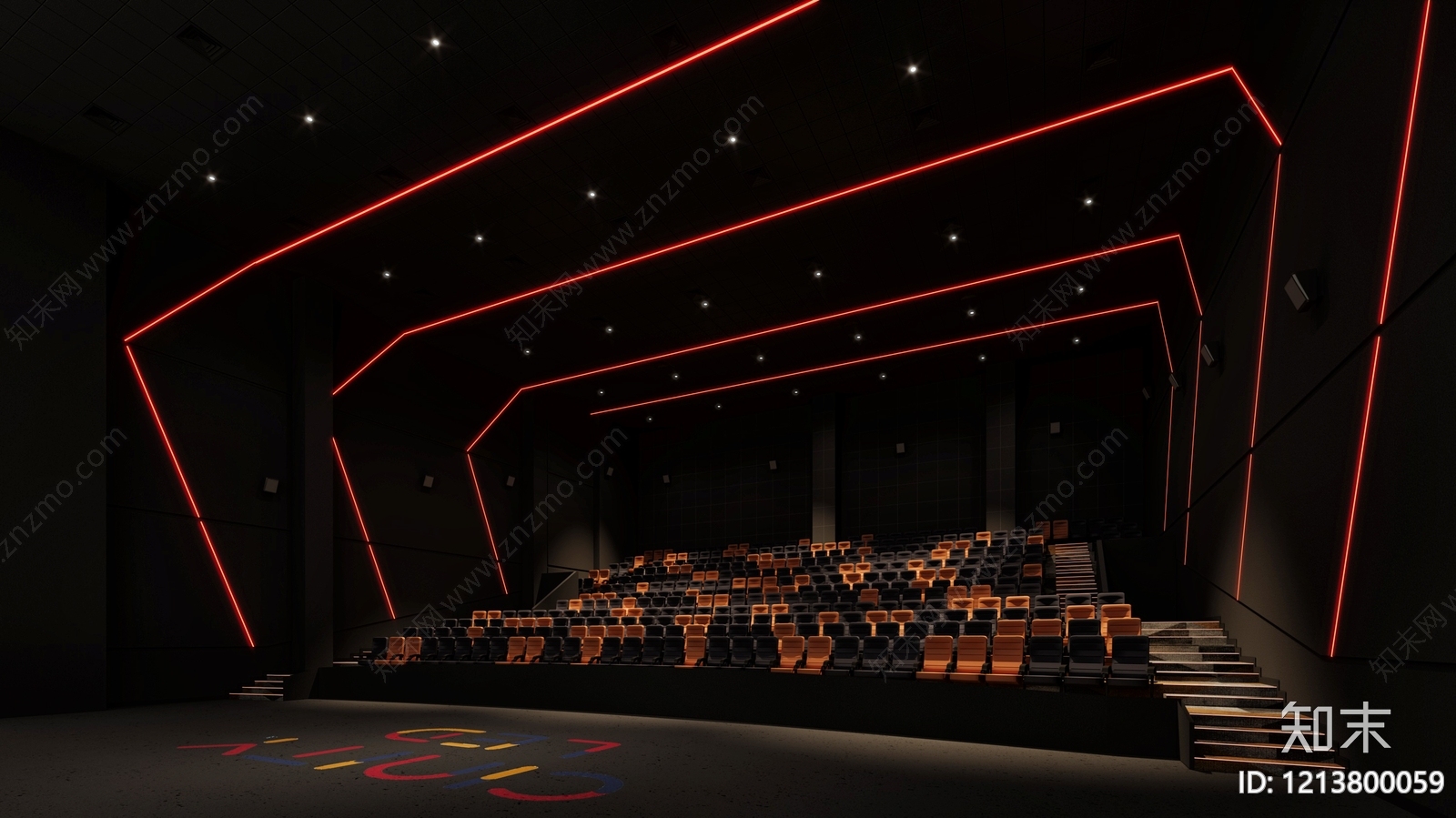 赛博朋克电影院SU模型下载【ID:1213800059】