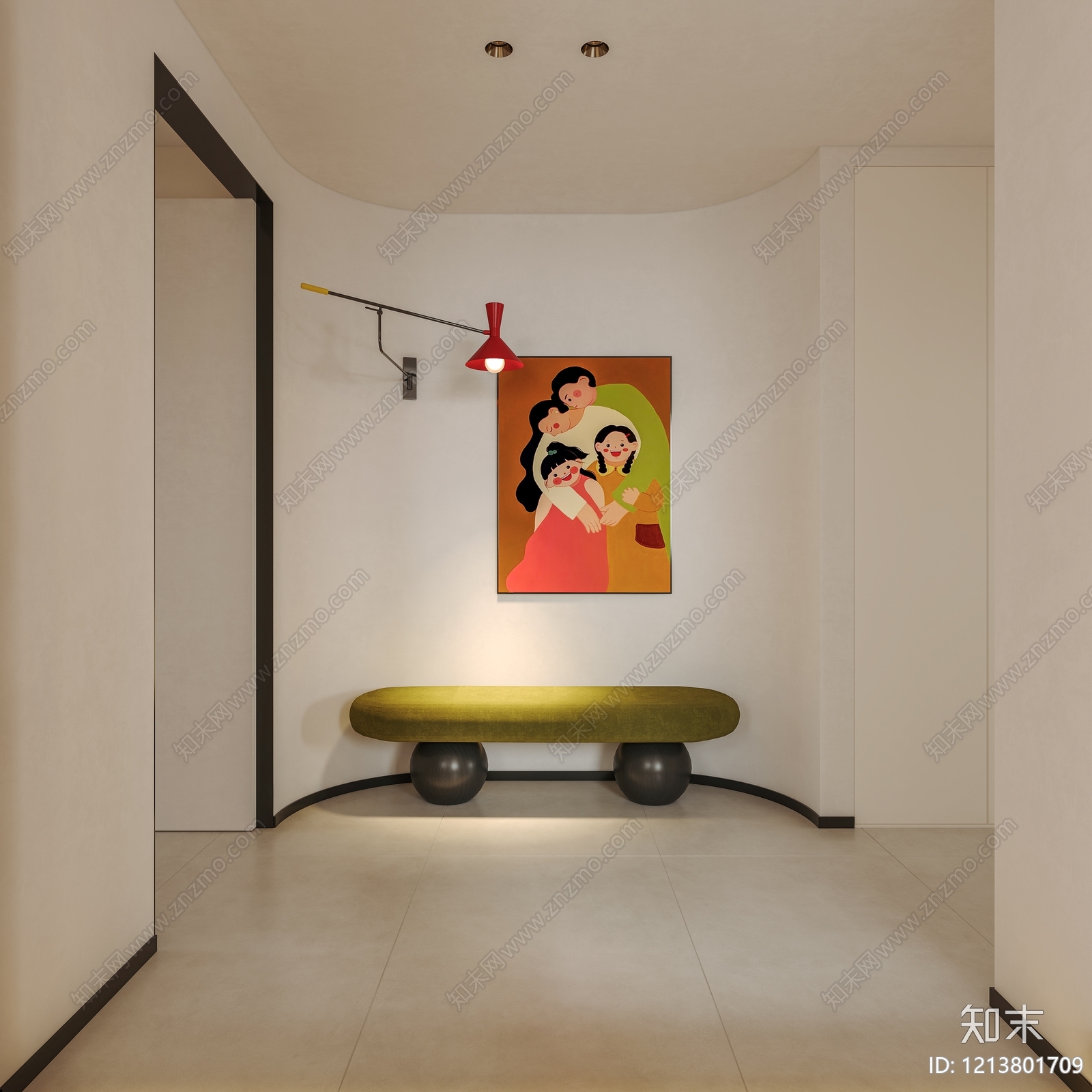 现代玄关3D模型下载【ID:1213801709】