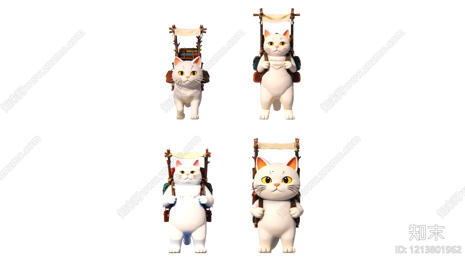 卡通3D风格虚拟人物SU模型下载【ID:1213801962】