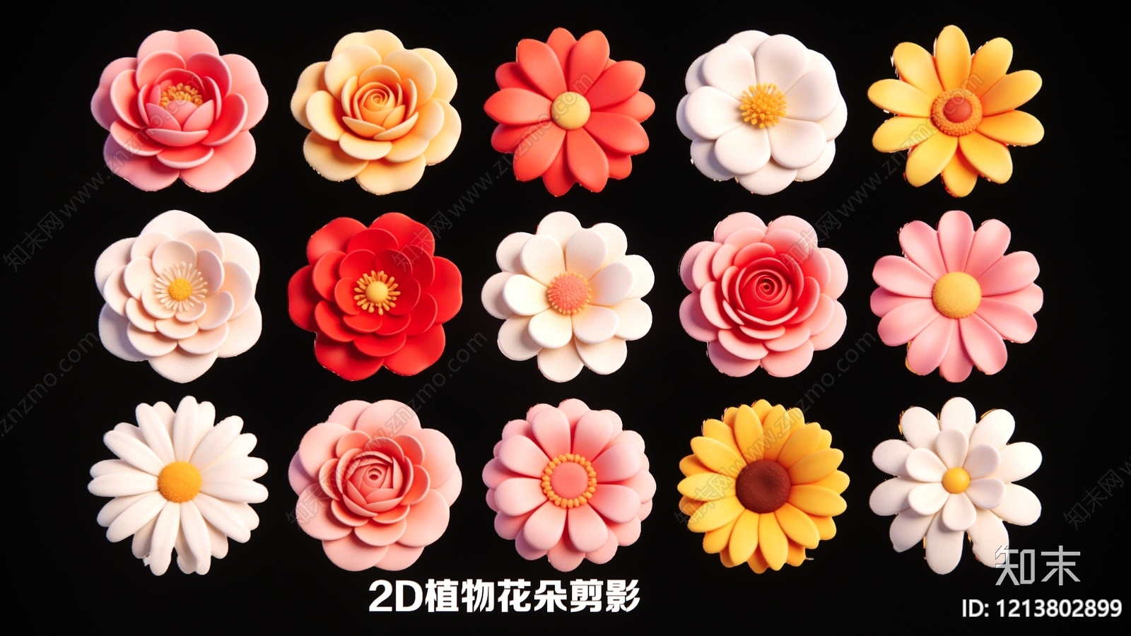 奶油风花艺3D模型下载【ID:1213802899】