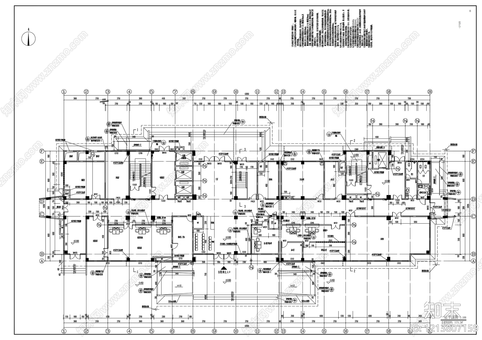 现代医院建筑cad施工图下载【ID:1213807159】