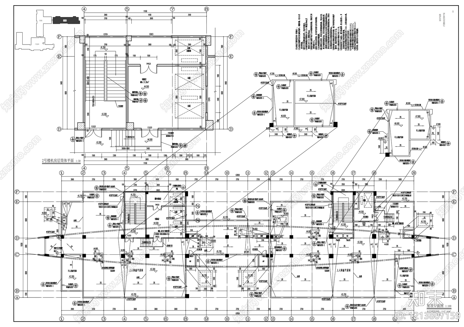 现代医院建筑cad施工图下载【ID:1213807159】