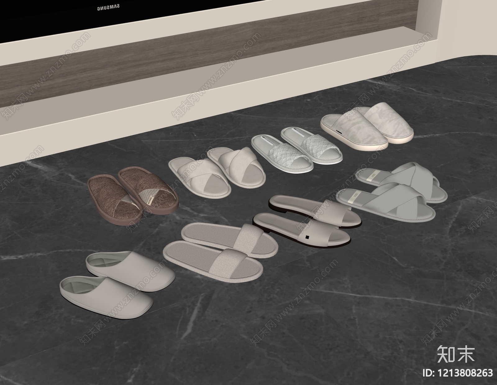 现代简约鞋子SU模型下载【ID:1213808263】