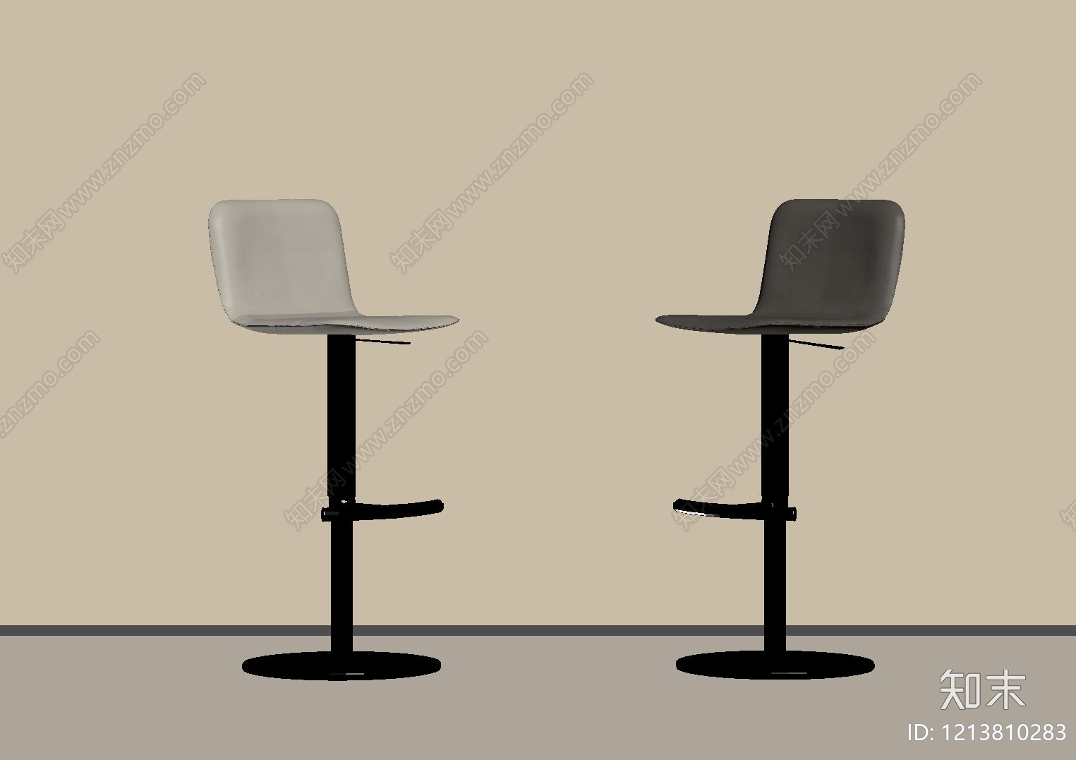 极简吧椅SU模型下载【ID:1213810283】