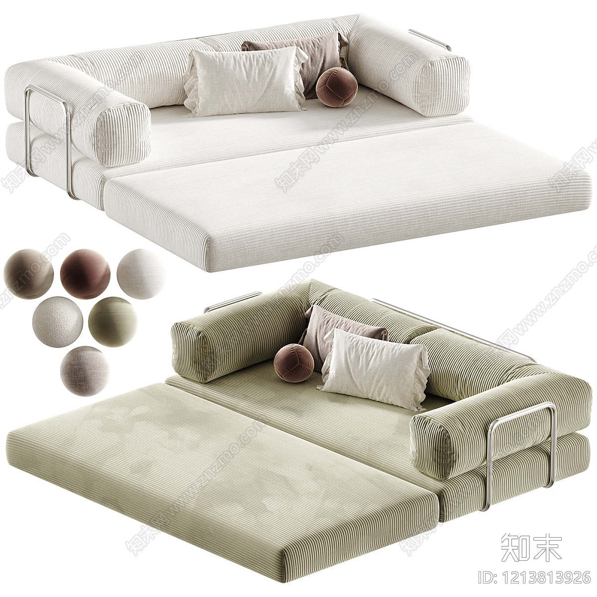 现代简约沙发床3D模型下载【ID:1213813926】
