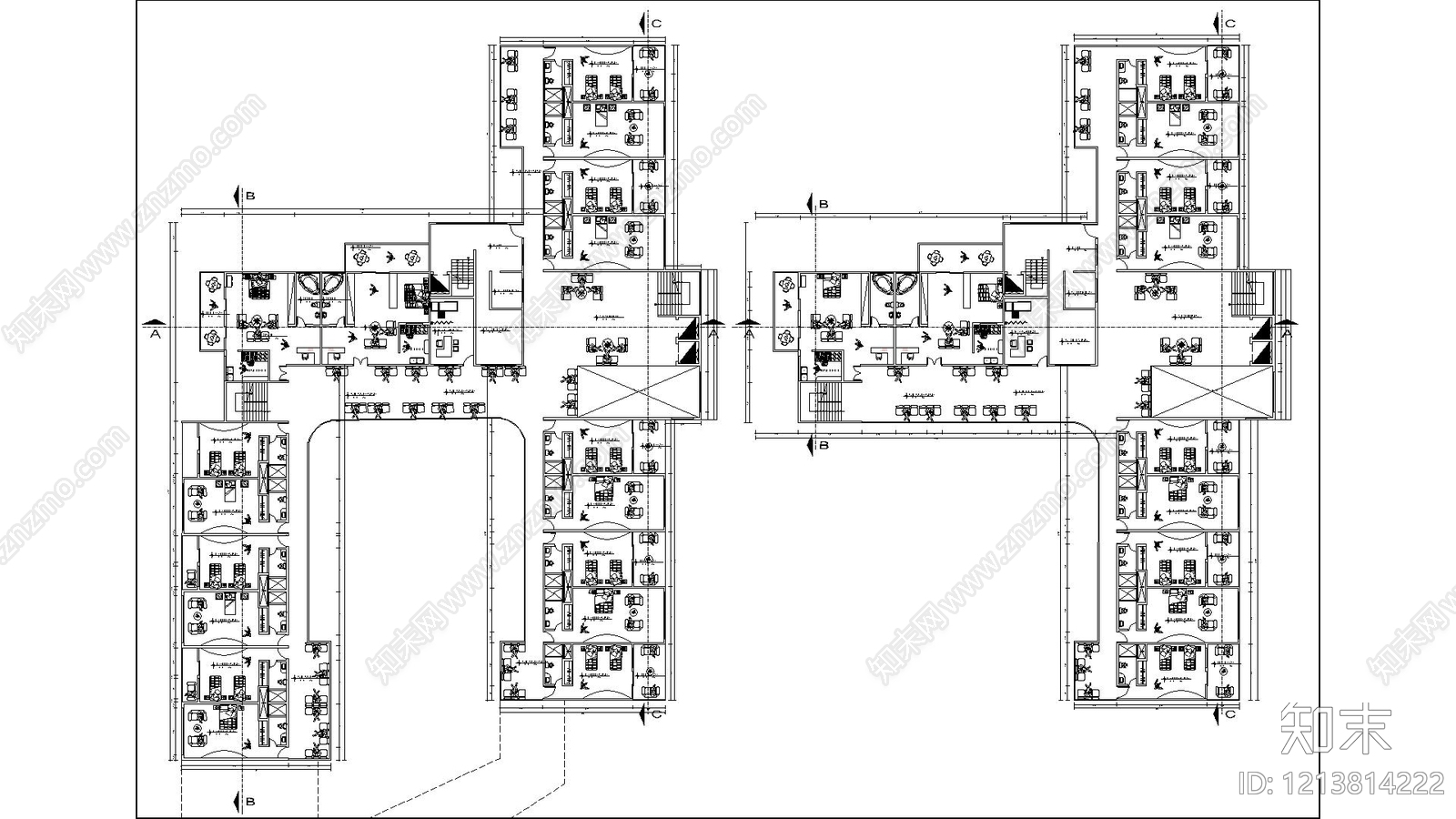 酒店施工图下载【ID:1213814222】