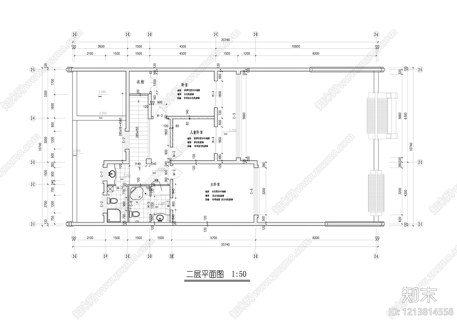 新中式四合院cad施工图下载【ID:1213814558】
