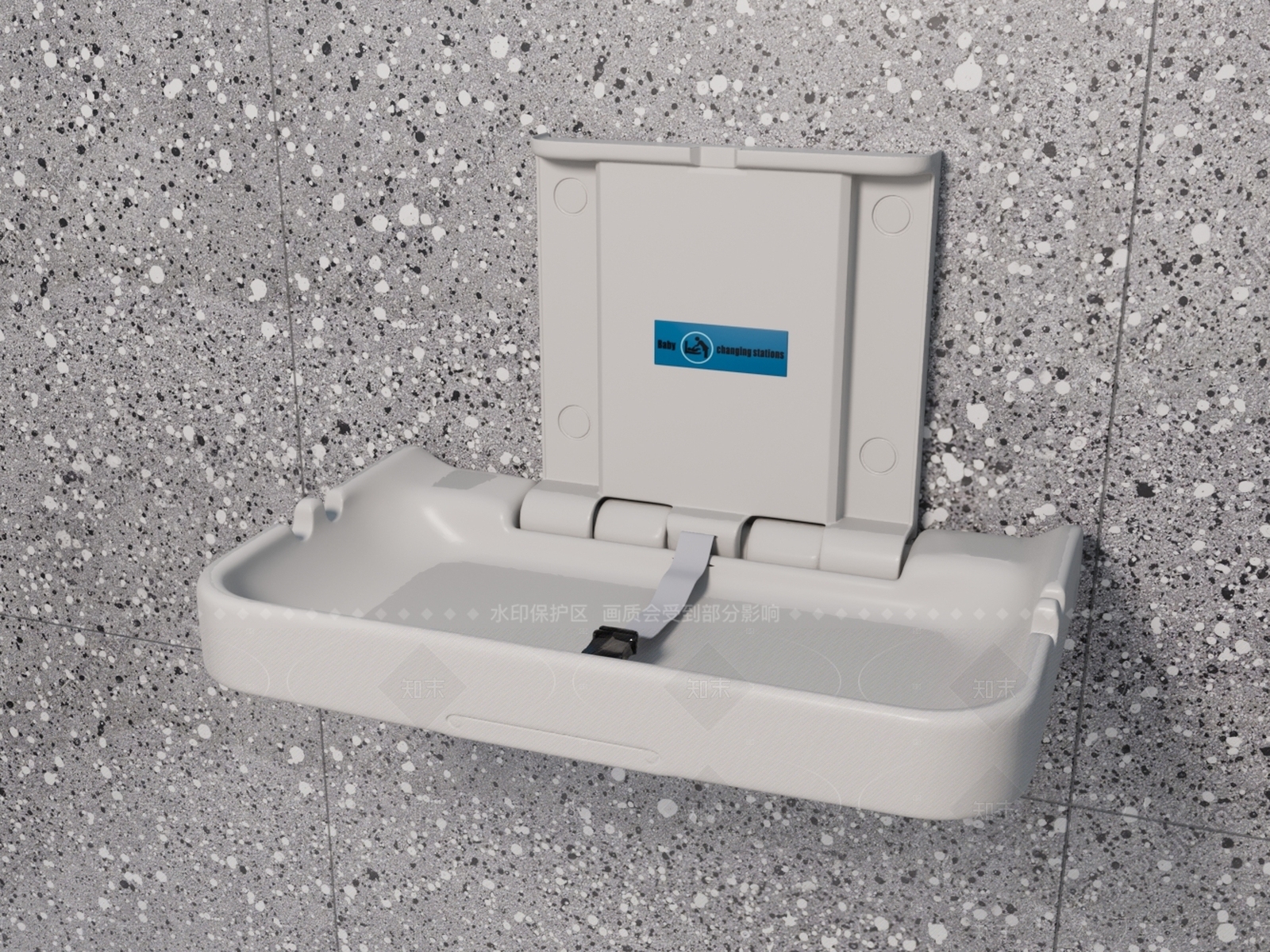 现代简约婴儿护理台3D模型下载【ID:1213816020】