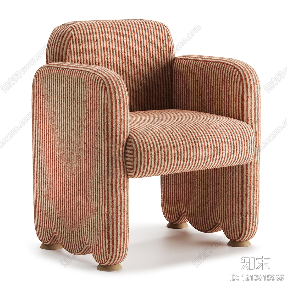 现代复古单人沙发3D模型下载【ID:1213815969】