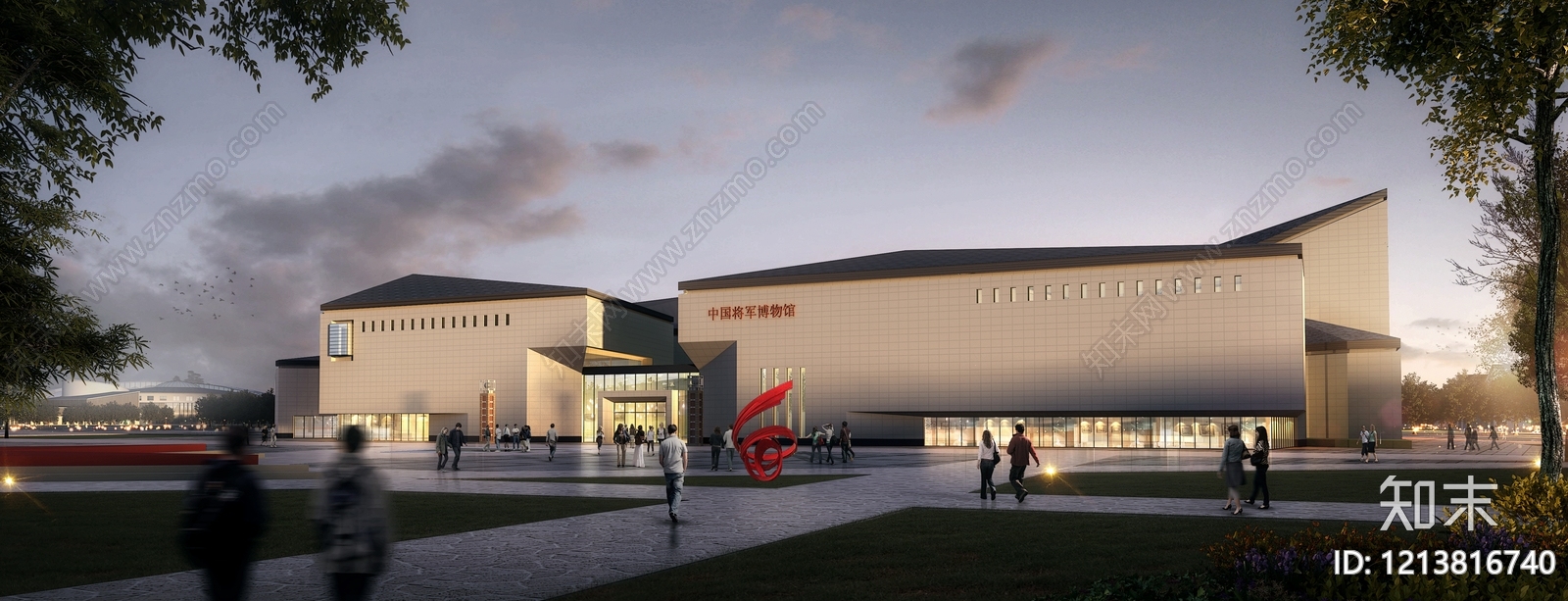 新中式鸟瞰规划3D模型下载【ID:1213816740】