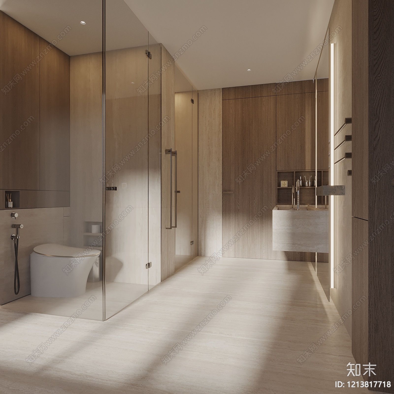 极简卫生间SU模型下载【ID:1213817718】