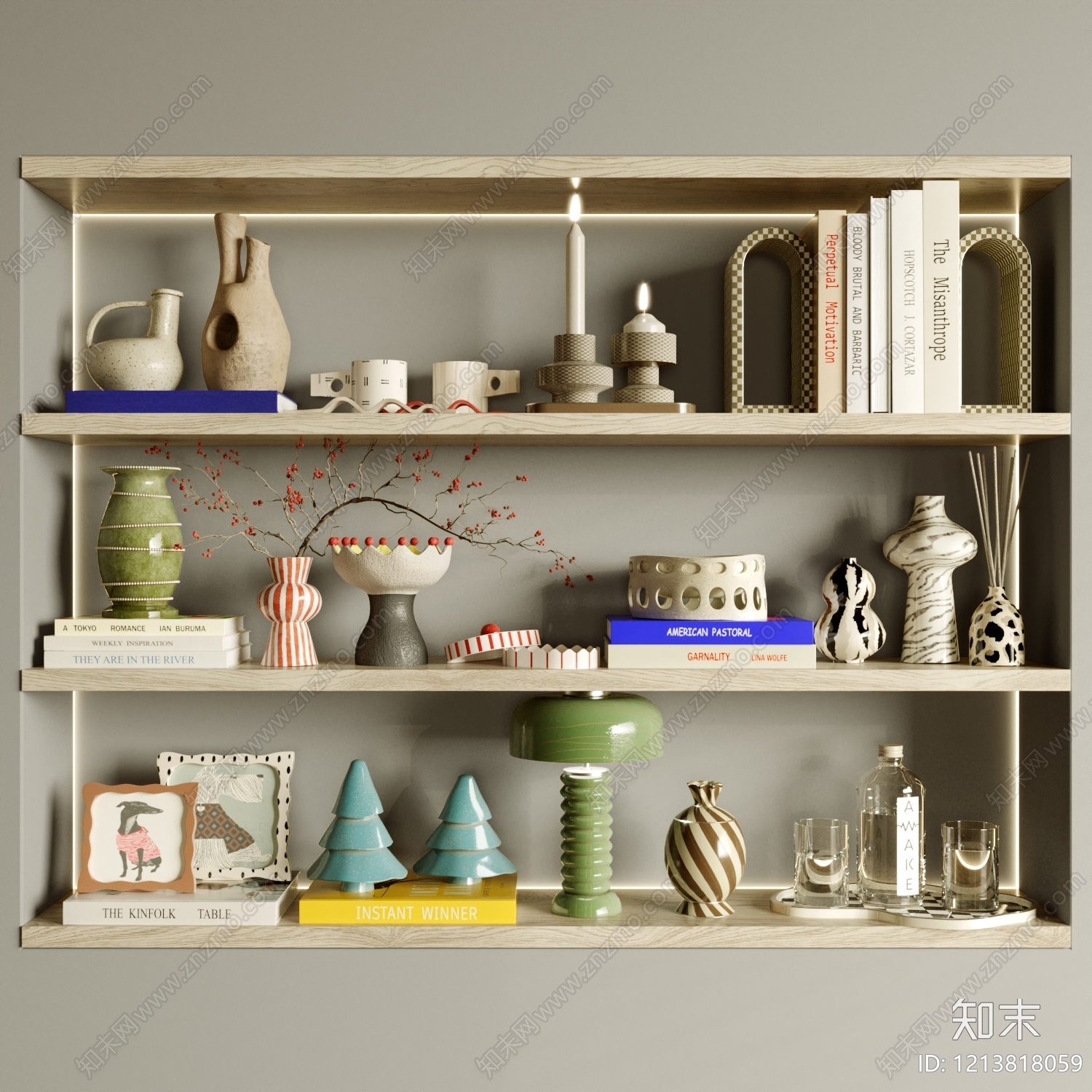 中古风摆件组合3D模型下载【ID:1213818059】