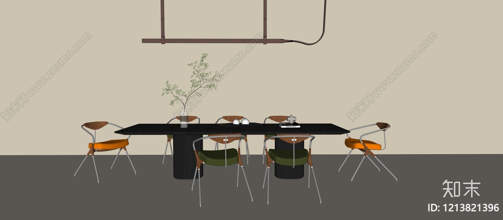 现代简约家居餐厅3D模型下载【ID:1213821396】