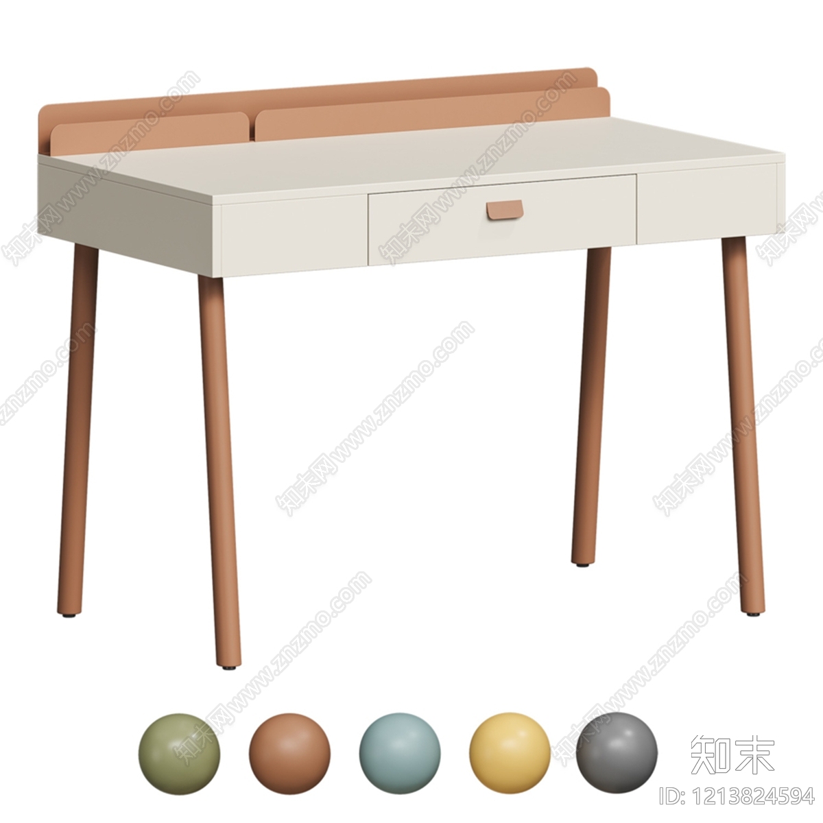 北欧风书桌3D模型下载【ID:1213824594】