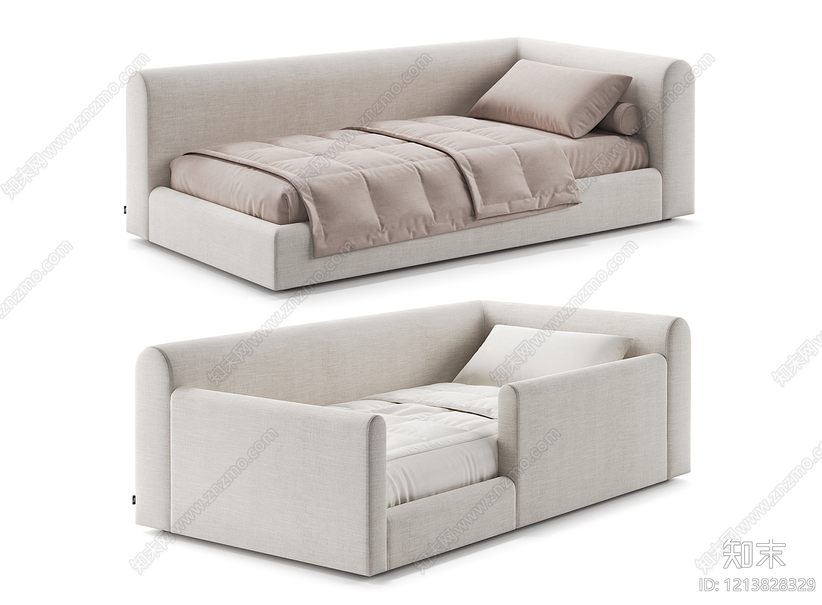 极简沙发床3D模型下载【ID:1213828329】