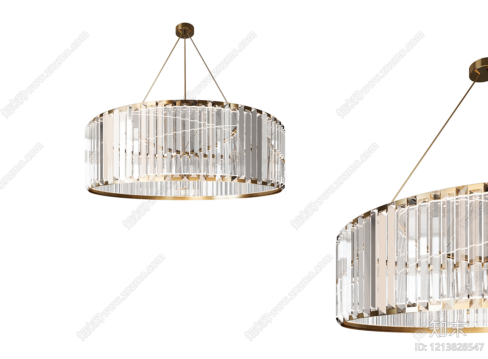 意式轻奢水晶吊灯3D模型下载【ID:1213828547】