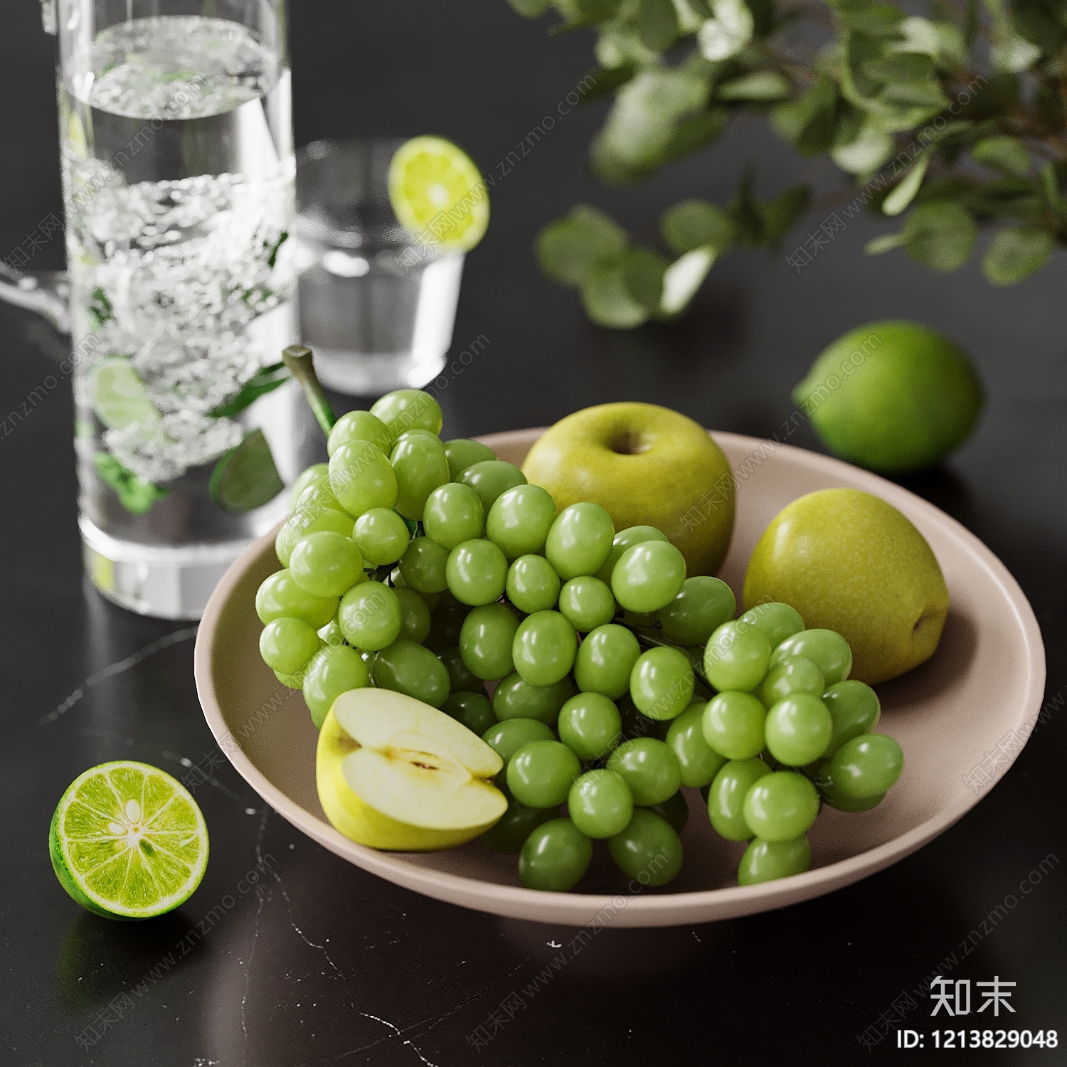 现代简约水果蔬菜SU模型下载【ID:1213829048】